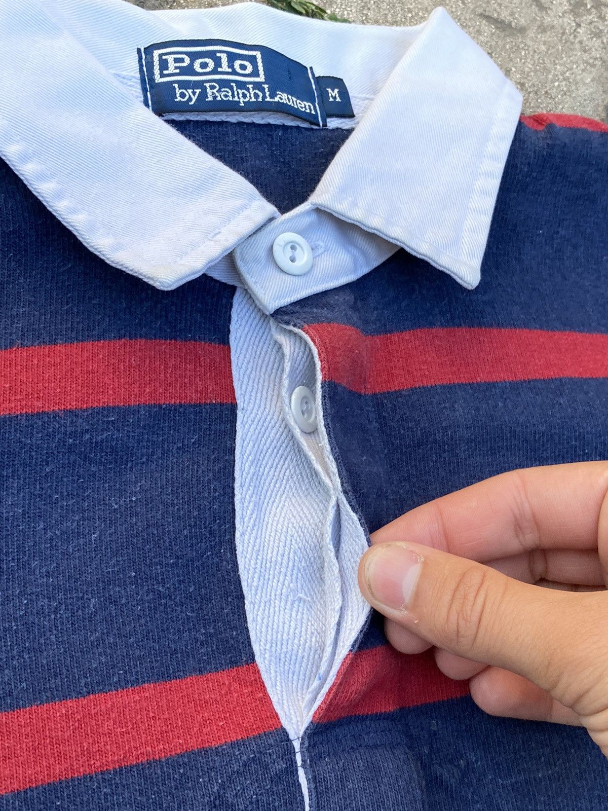 Polo Ralph Lauren × Rugby Ralph Lauren × Vintage Vintage Polo Ralph Lauren red/blue striped rugby polo shirt Size US M / EU 48-50 / 2 - 6 Thumbnail