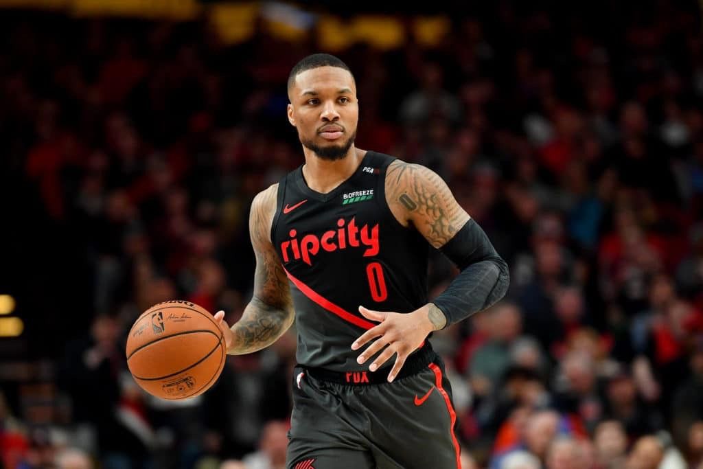 Jordan Brand Nike - Damian Lillard Trailblazers City Edition Jersey Size US M / EU 48-50 / 2 - 8 Thumbnail