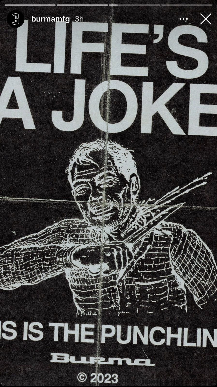 Burma LiFE’S A JOKE, THiS iS THE PUNCHLiNE tee Size US L / EU 52-54 / 3 - 2 Thumbnail