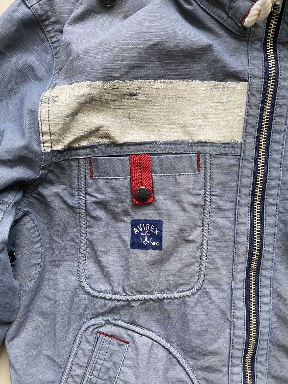 Avirex Vintage AVIREX Parka jacket design Hoodie rare Size US XL / EU 56 / 4 - 14 Thumbnail