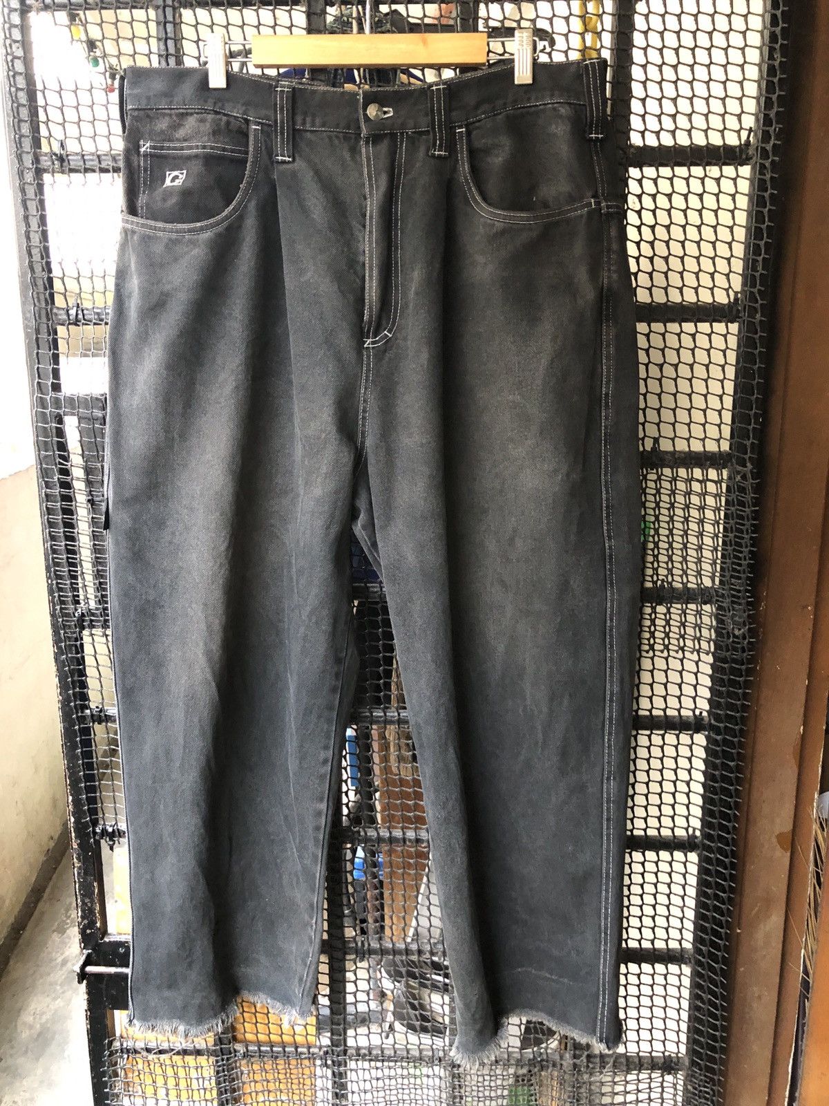 Vintage VINTAGE GOUCE SKATEBOARD THRASH BAGGY DENIM JEANS JNCO Size US 37 - 1 Thumbnail