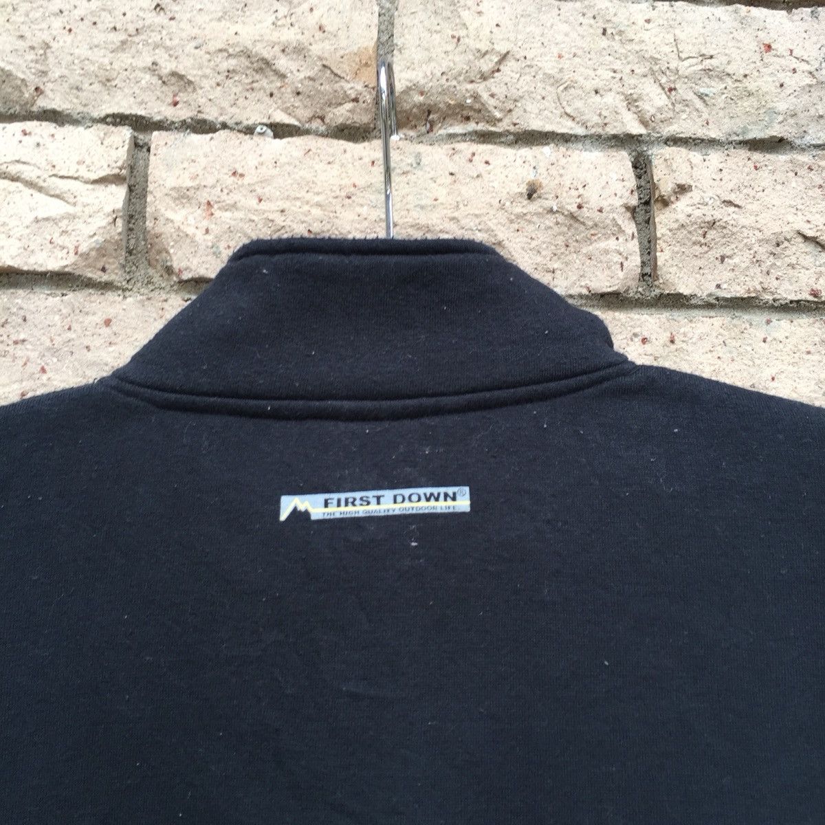 Vintage FIRST DOWN USA sweatshirt spellout embroidered small logo. Size US L / EU 52-54 / 3 - 5 Thumbnail