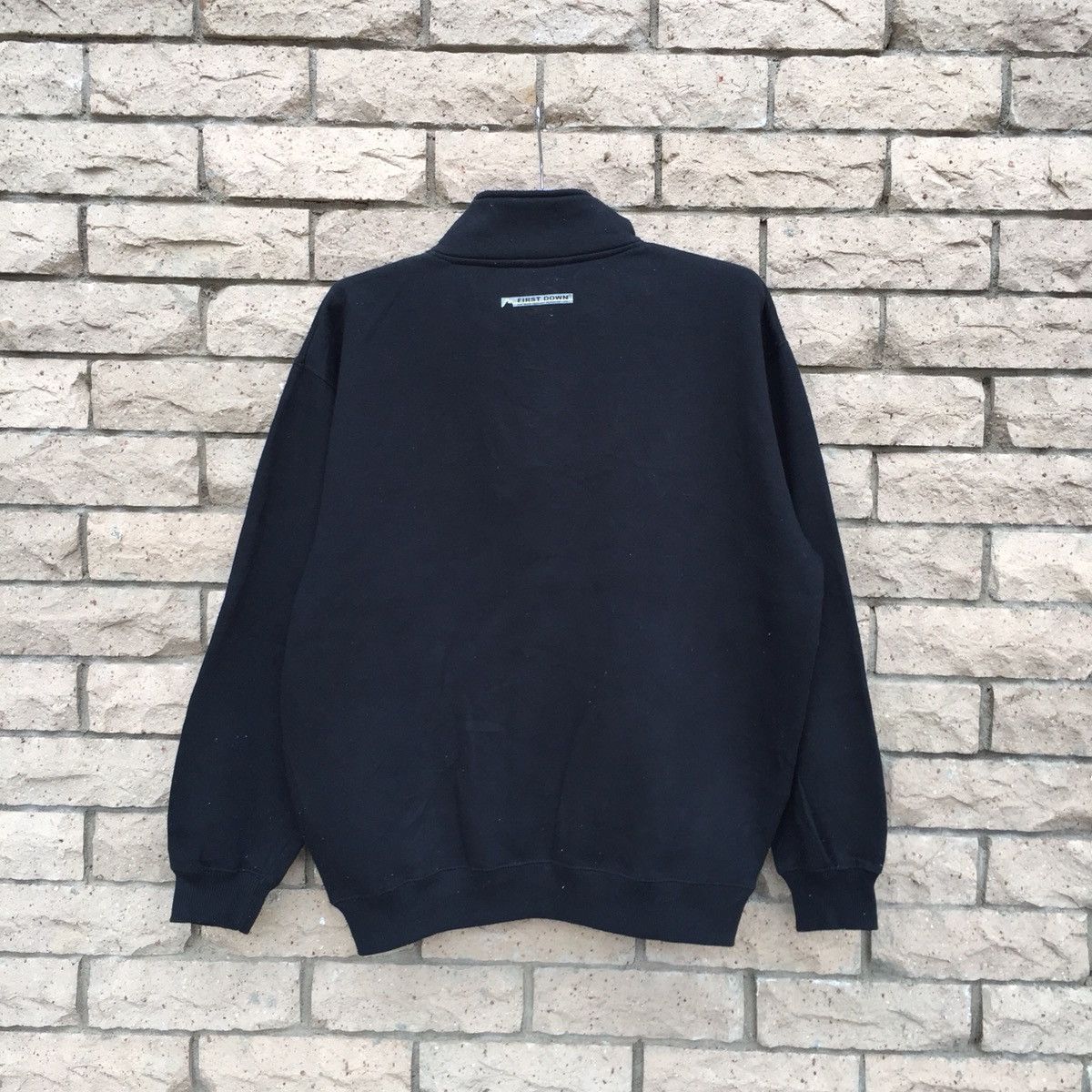 Vintage FIRST DOWN USA sweatshirt spellout embroidered small logo. Size US L / EU 52-54 / 3 - 4 Thumbnail
