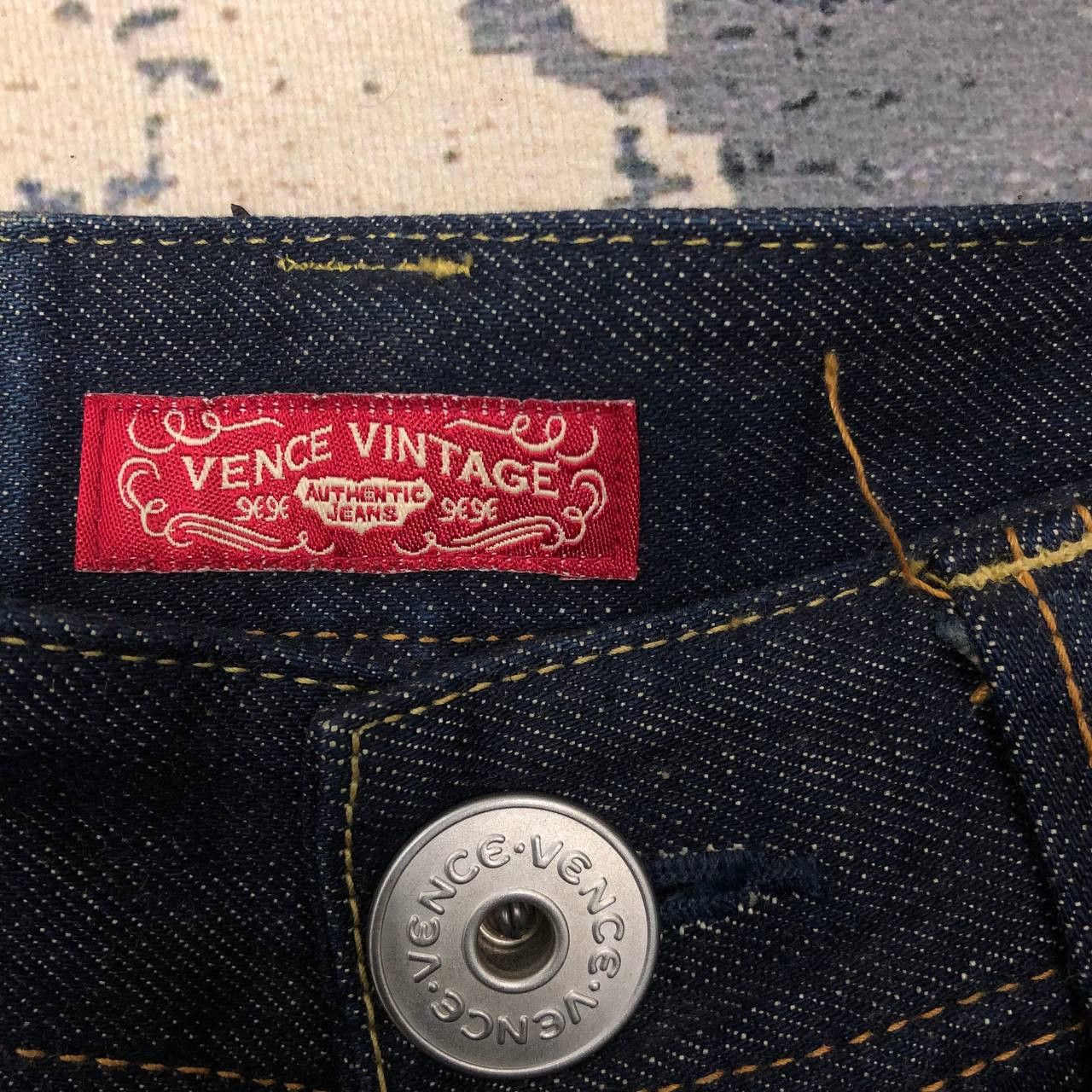 Japanese Brand P366 I LOVE VENCE MADE IN JAPAN SELVEDGE FLARED JEANS Size 32" / US 10 / IT 46 - 5 Thumbnail