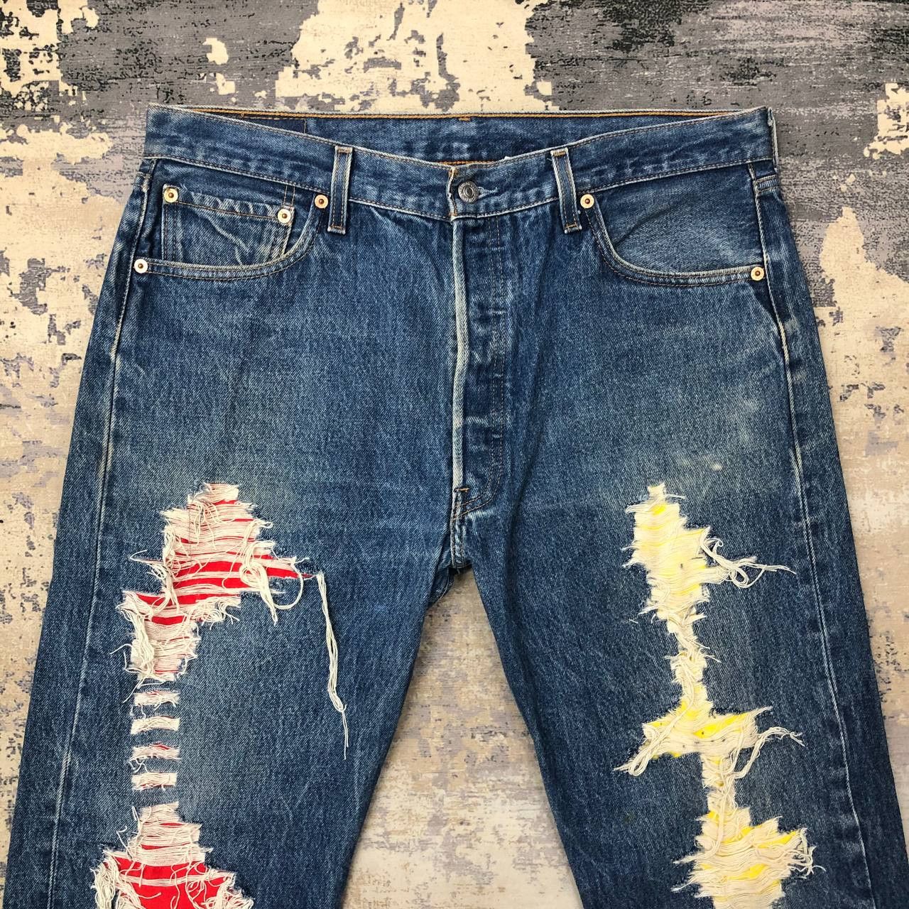 Levi's P360 Vtg LEVI'S 501 RIPPED JEANS Size US 36 / EU 52 - 3 Thumbnail