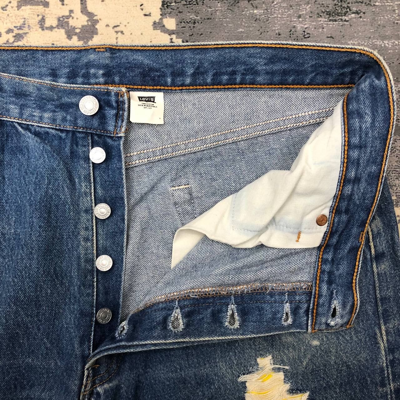 Levi's P360 Vtg LEVI'S 501 RIPPED JEANS Size US 36 / EU 52 - 9 Thumbnail