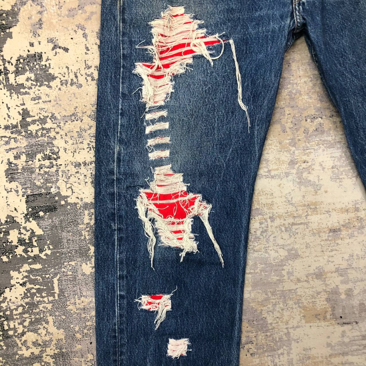 Levi's P360 Vtg LEVI'S 501 RIPPED JEANS Size US 36 / EU 52 - 10 Thumbnail