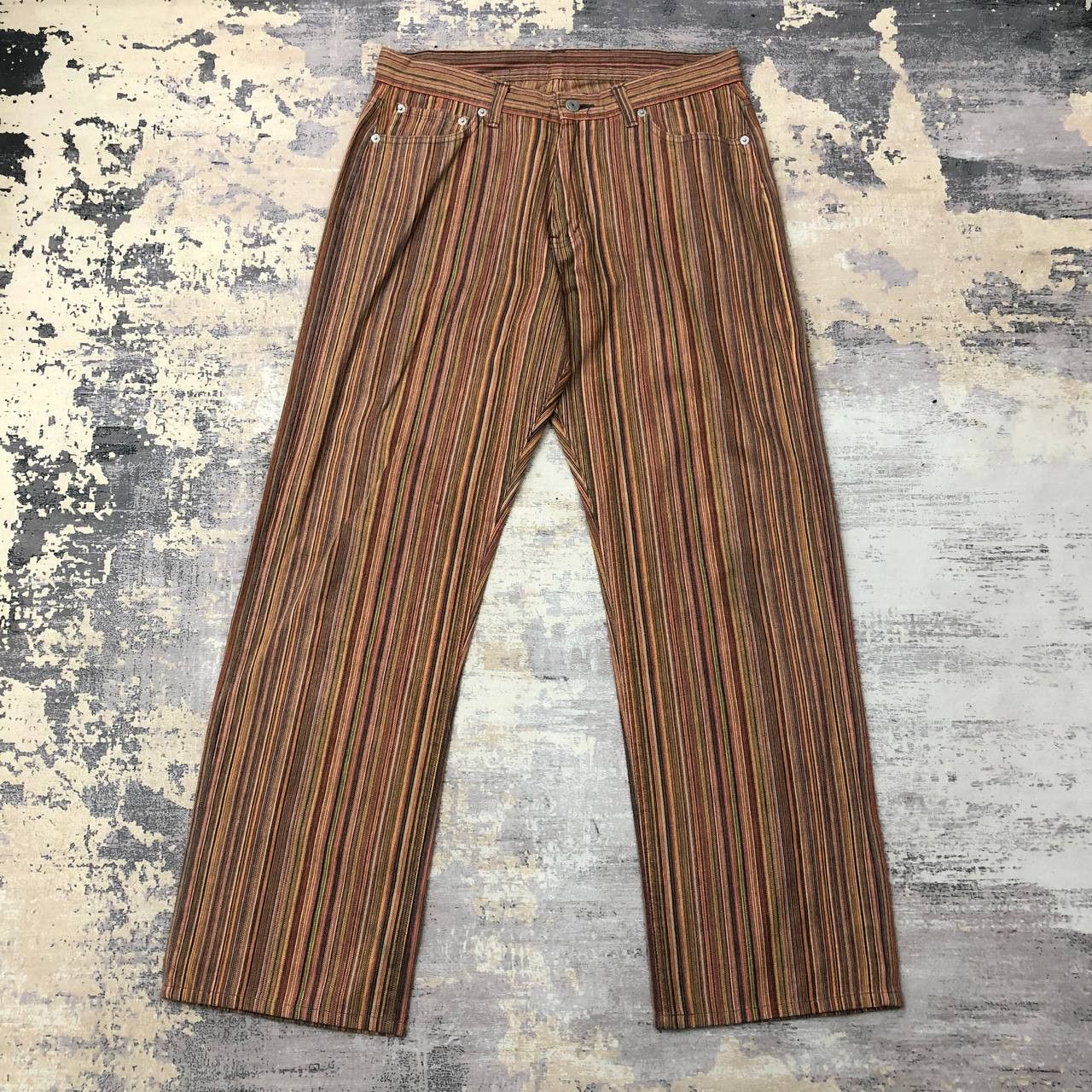 Japanese Brand P358 VTG JAPAN STRIPED JEANS Size US 33 - 1 Thumbnail