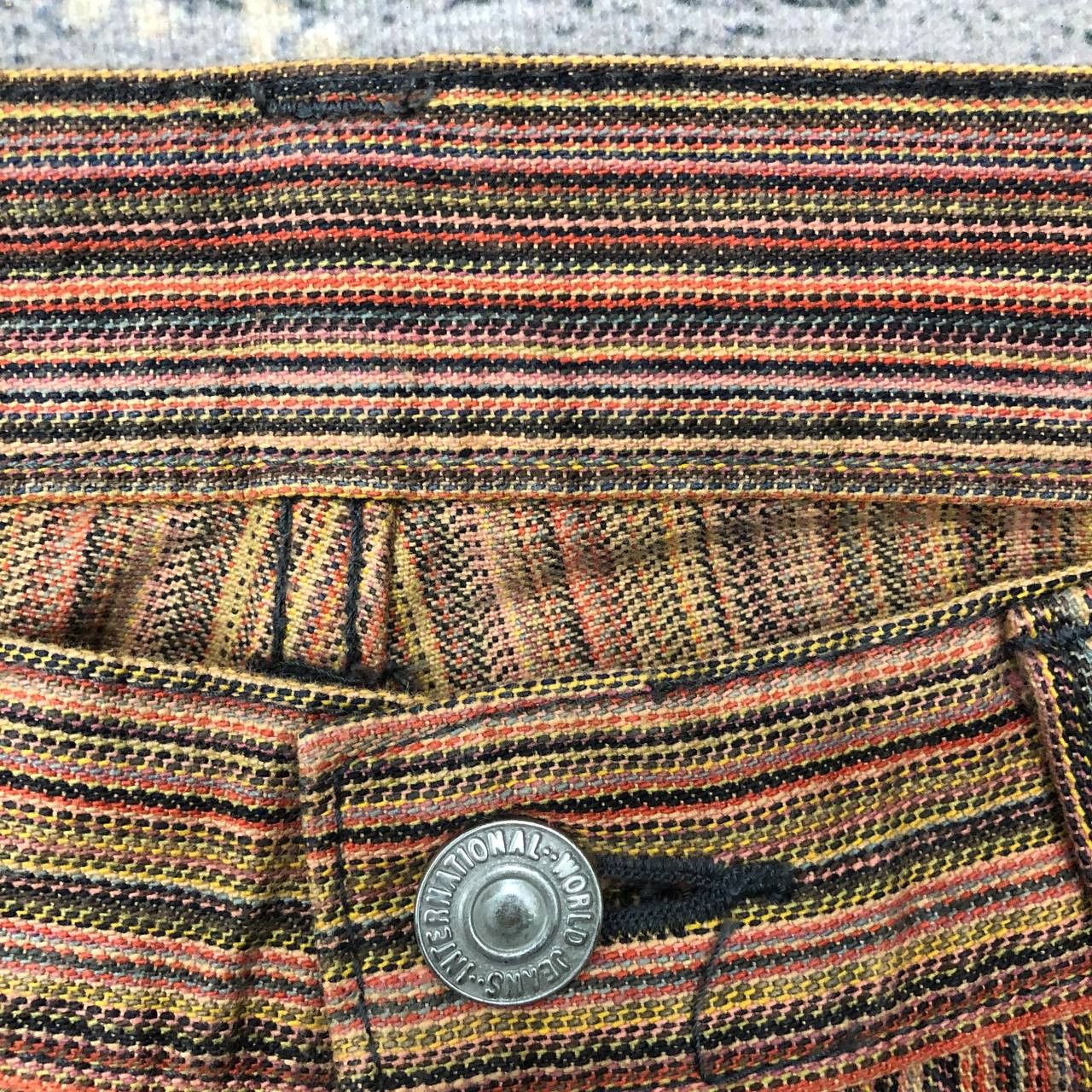 Japanese Brand P358 VTG JAPAN STRIPED JEANS Size US 33 - 6 Thumbnail