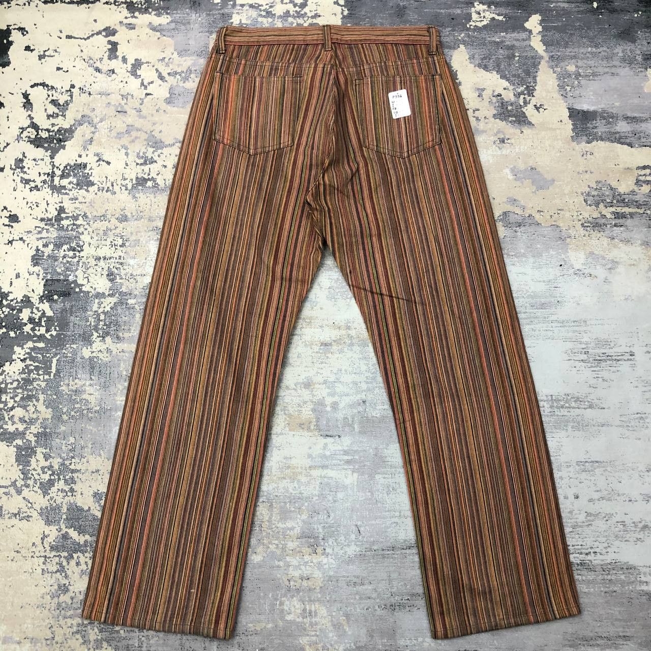 Japanese Brand P358 VTG JAPAN STRIPED JEANS Size US 33 - 2 Thumbnail