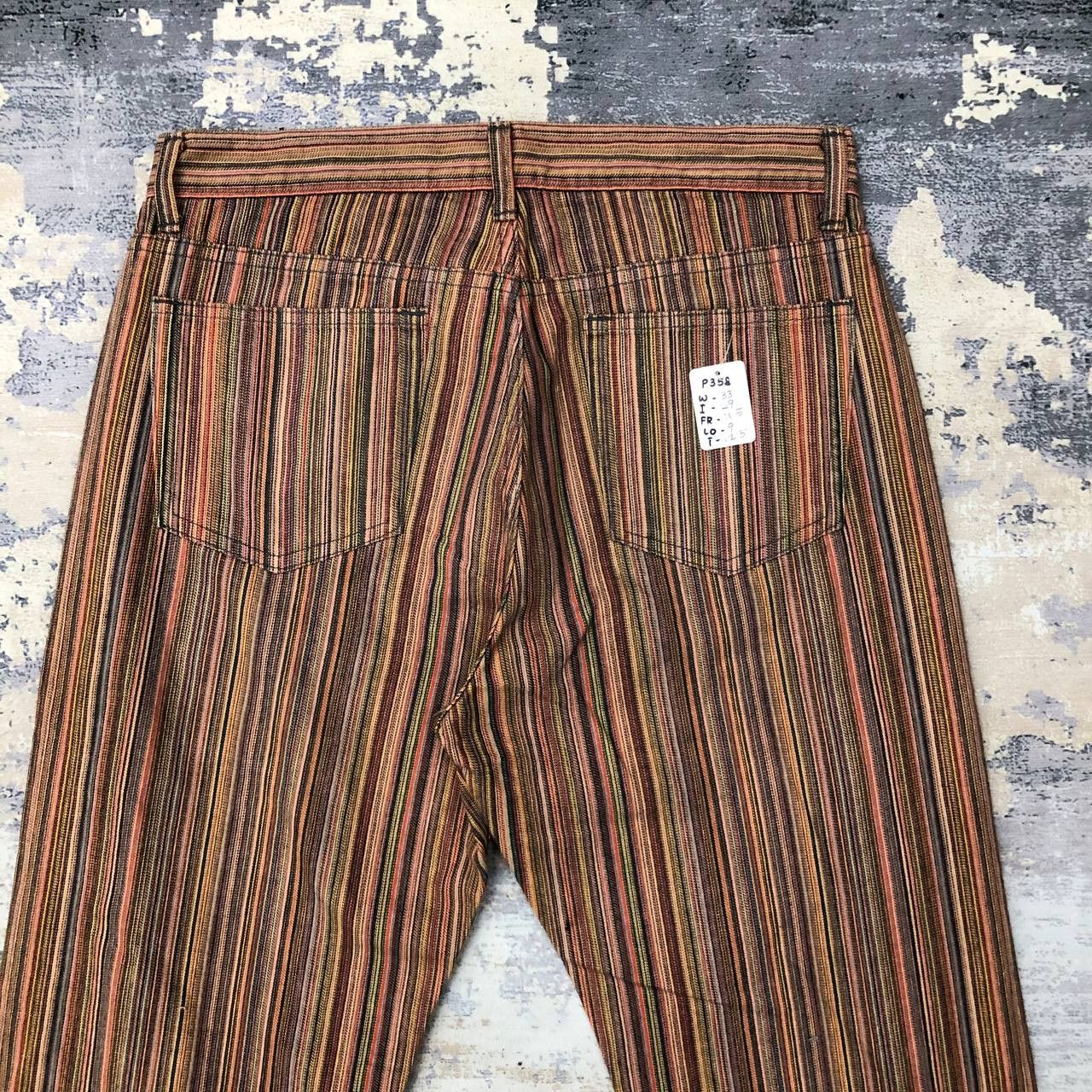 Japanese Brand P358 VTG JAPAN STRIPED JEANS Size US 33 - 4 Thumbnail