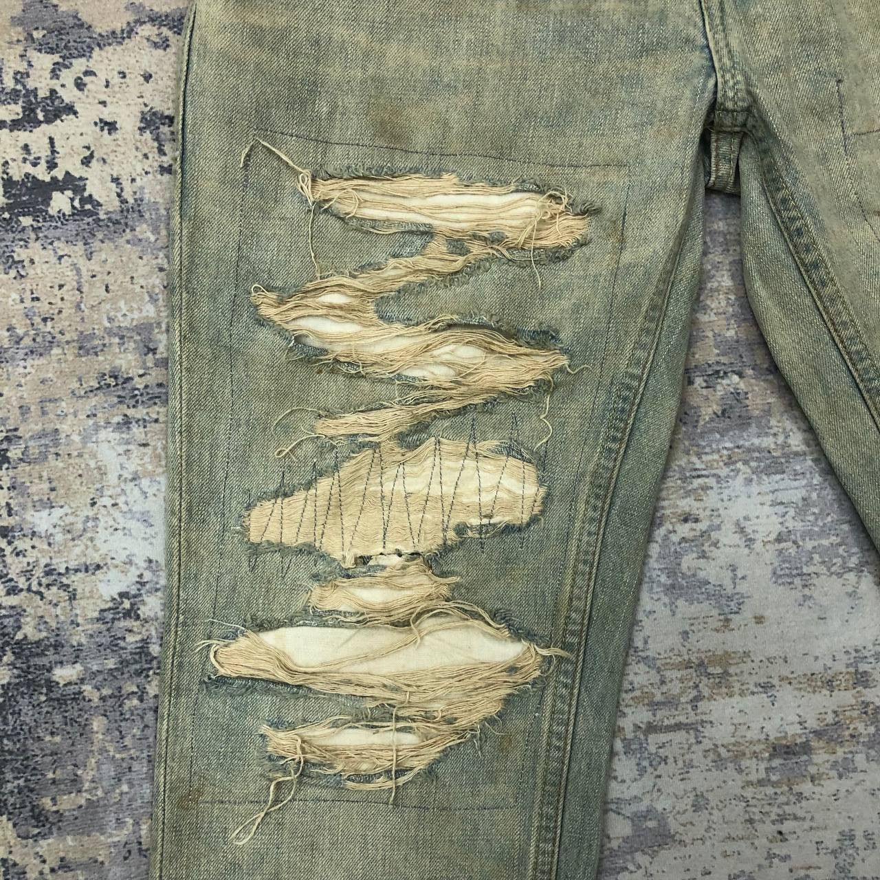 Levi's P356 511 SLIM LEVI'S RIPPED DISTRESSED JEANS Size US 32 / EU 48 - 10 Thumbnail