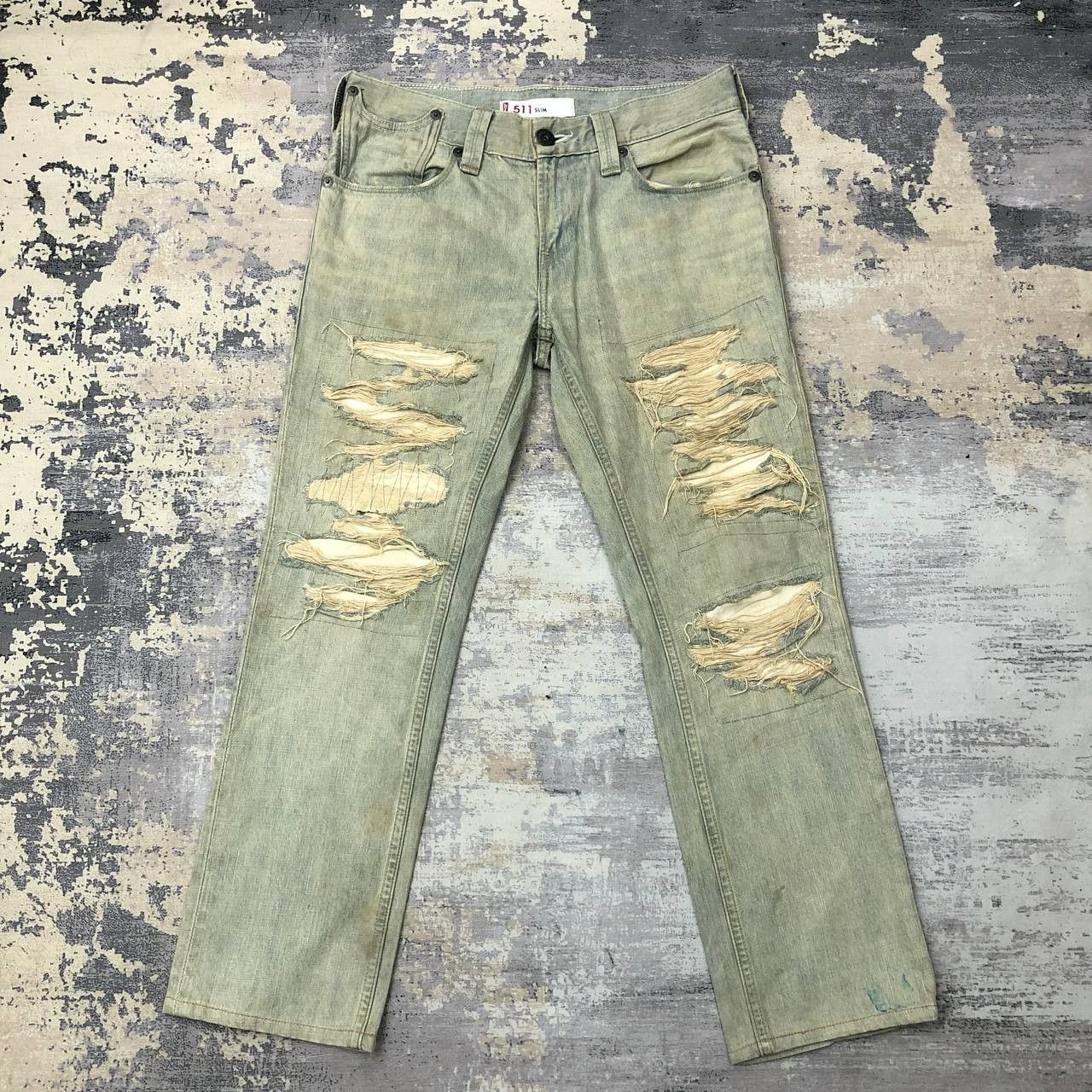 Levi's P356 511 SLIM LEVI'S RIPPED DISTRESSED JEANS Size US 32 / EU 48 - 1 Thumbnail