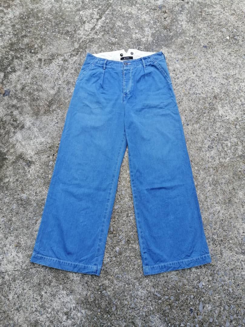 Japanese Brand × Johnbull John Bill Wide Leg Made In Japan Denim Jeans Size US 30 / EU 46 - 1 Thumbnail