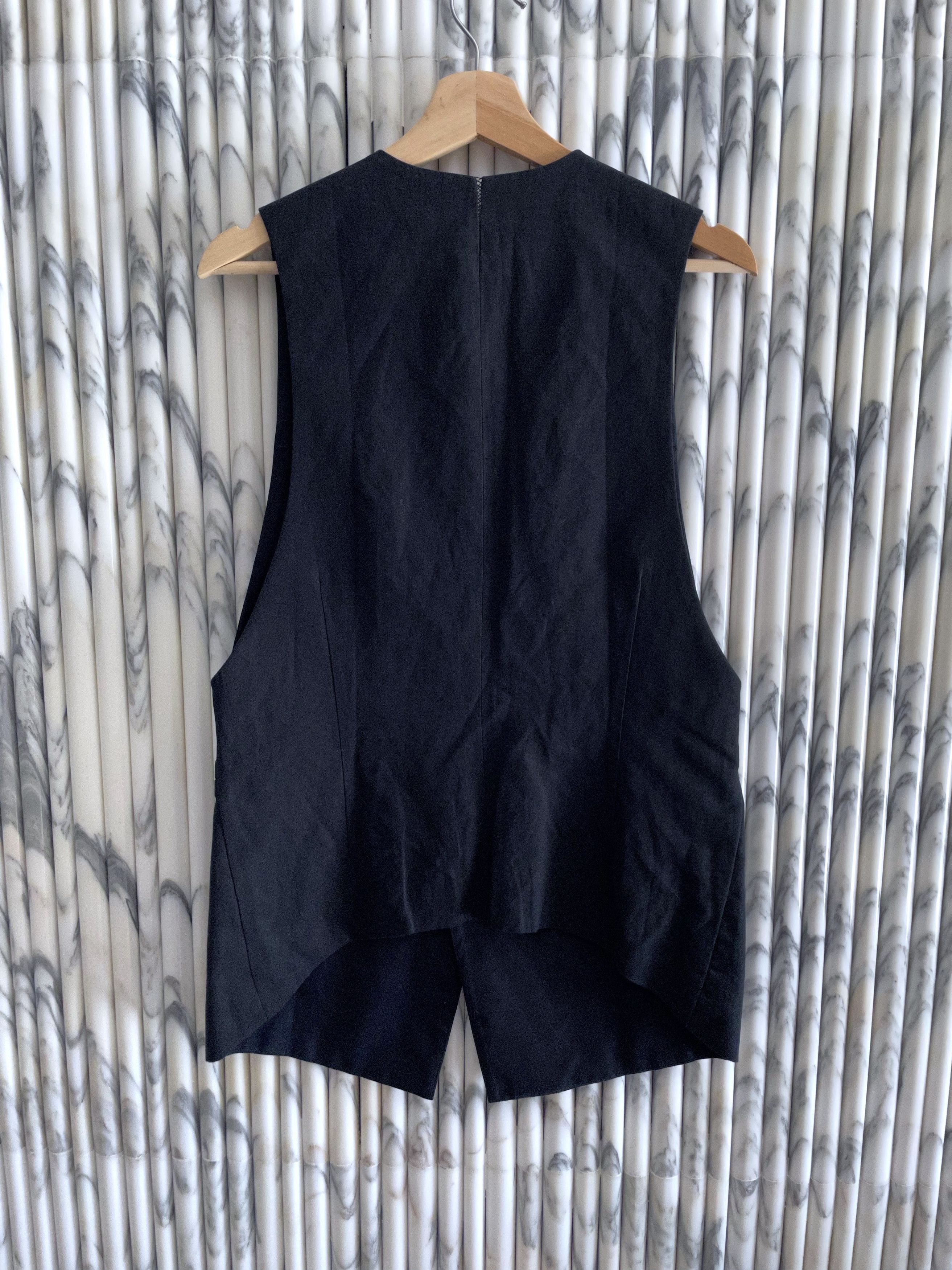 Damir Doma CLASSIC BLACK LONG WAISTCOAT Size 38R - 5 Thumbnail