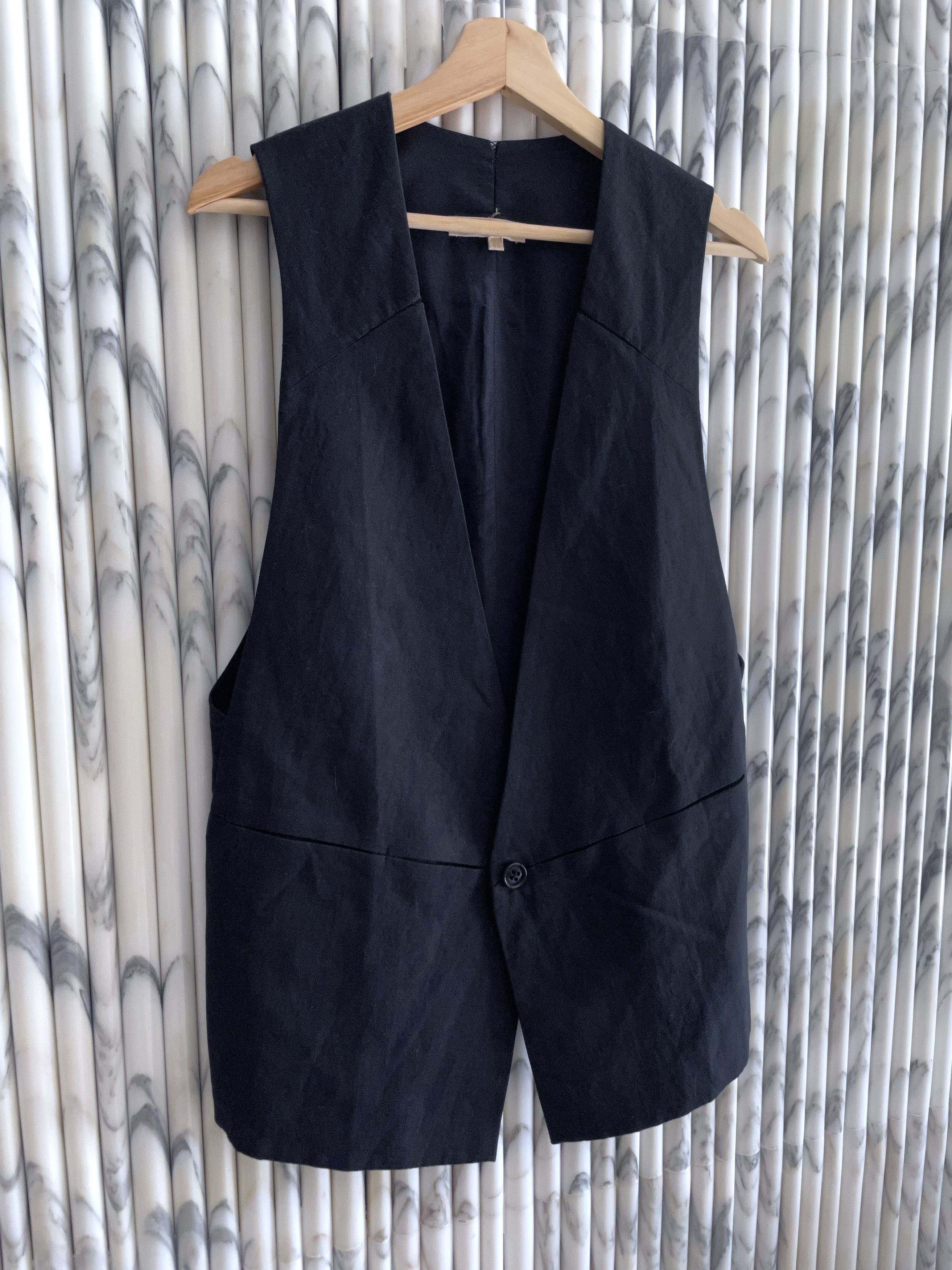 Damir Doma CLASSIC BLACK LONG WAISTCOAT Size 38R - 3 Thumbnail