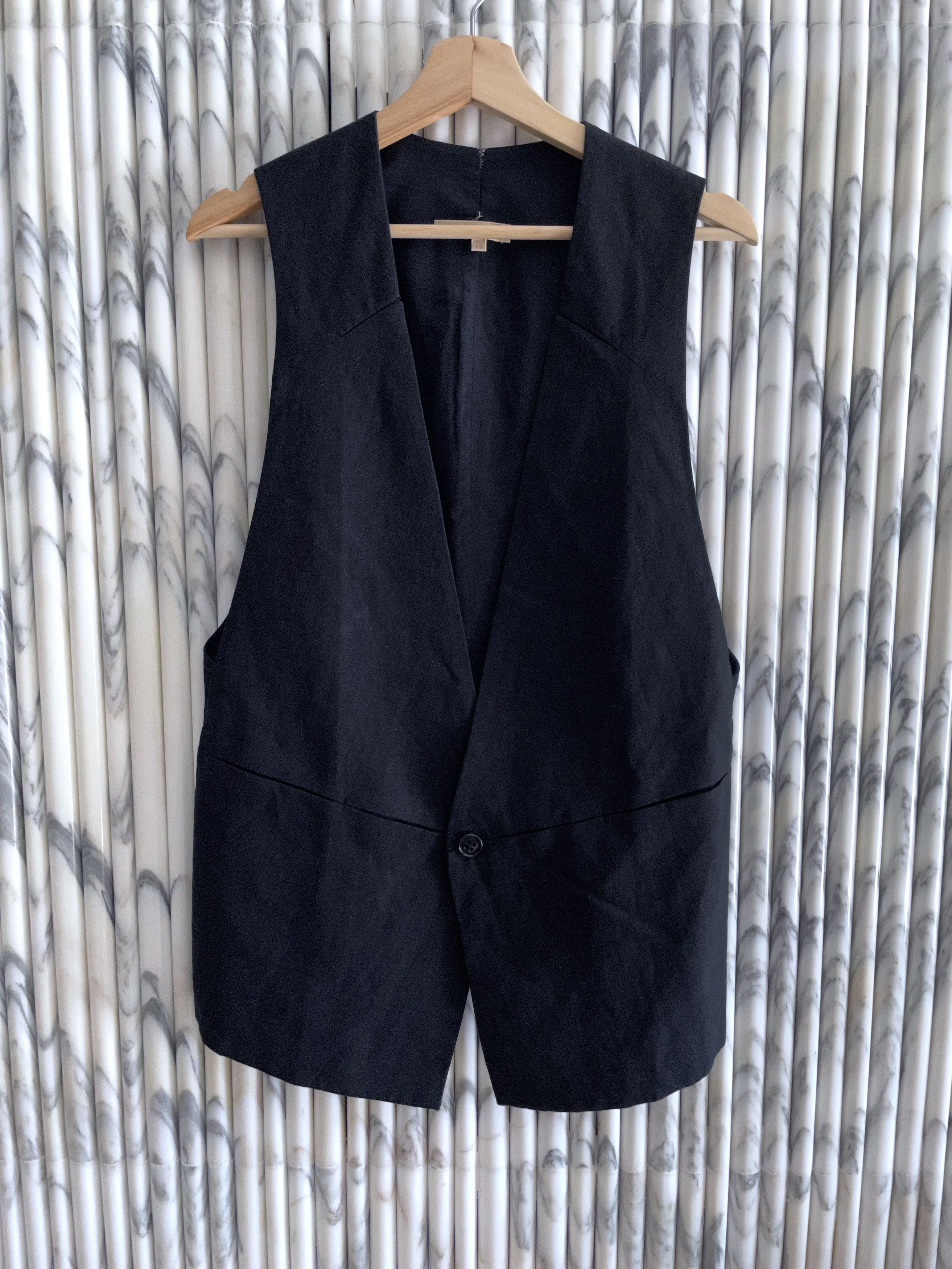 Damir Doma CLASSIC BLACK LONG WAISTCOAT Size 38R - 1 Thumbnail