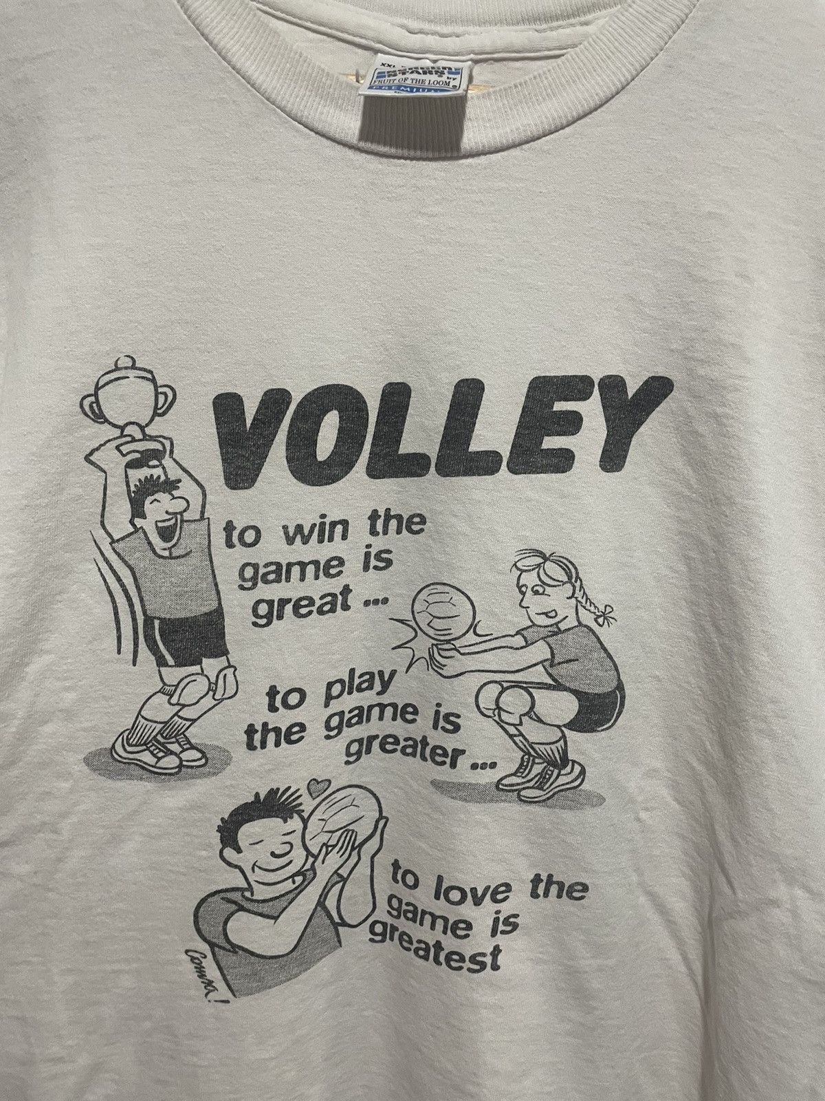 Vintage Vintage Volley Ball White T-Shirt Size US XXL / EU 58 / 5 - 1 Thumbnail