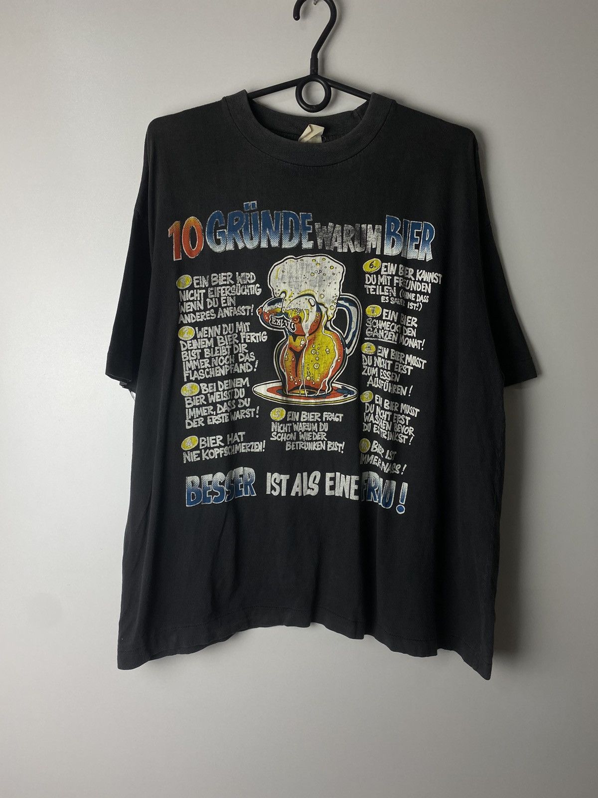 Vintage 10 Grunde warum beer humor 90s vintage t-shirts size XL Size US XL / EU 56 / 4 - 1 Thumbnail