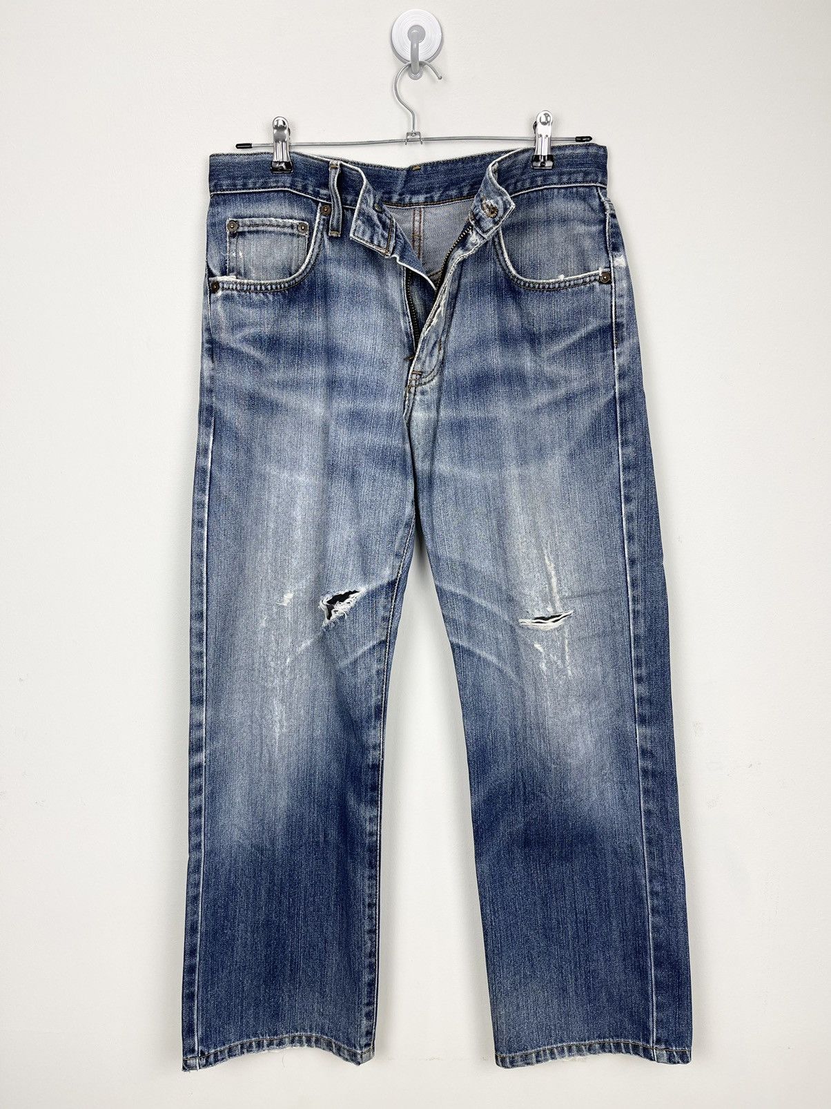 Edwin VINTAGE90s🔥🔥SICK EDWIN404 INTERNATIONAL BASIC DISTRESSED Size US 30 / EU 46 - 2 Thumbnail