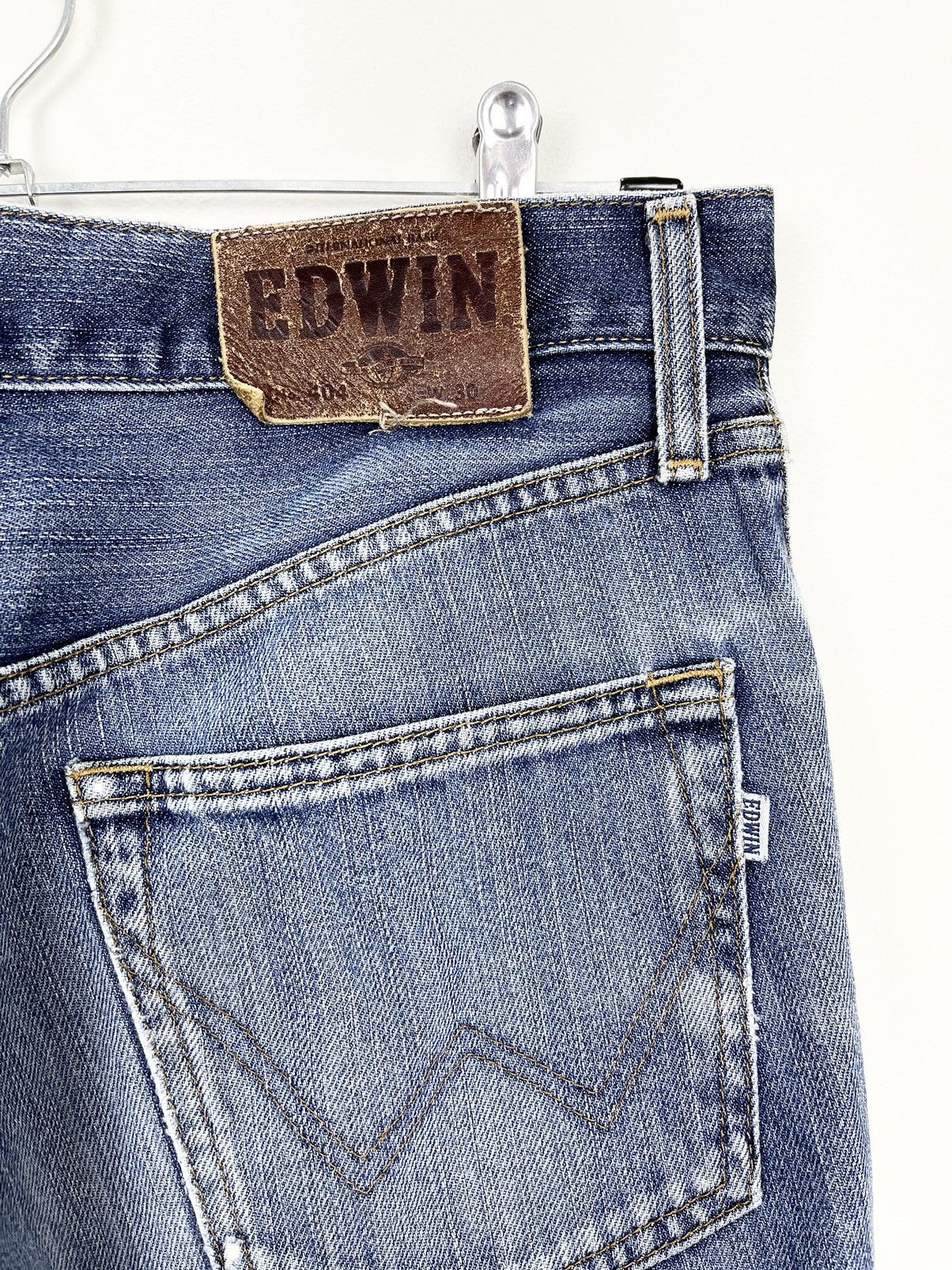 Edwin VINTAGE90s🔥🔥SICK EDWIN404 INTERNATIONAL BASIC DISTRESSED Size US 30 / EU 46 - 16 Thumbnail