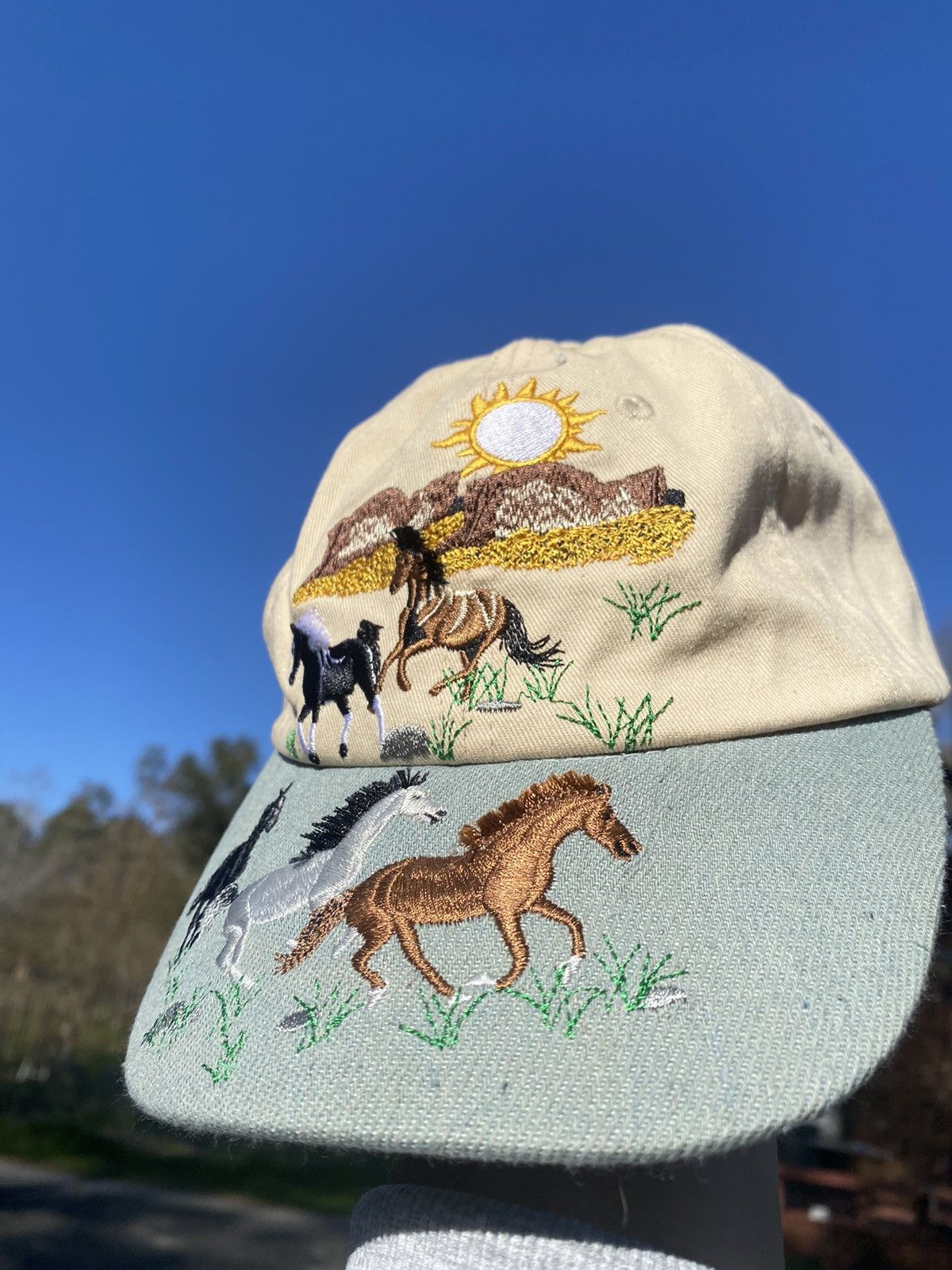 Embroidered nature hat