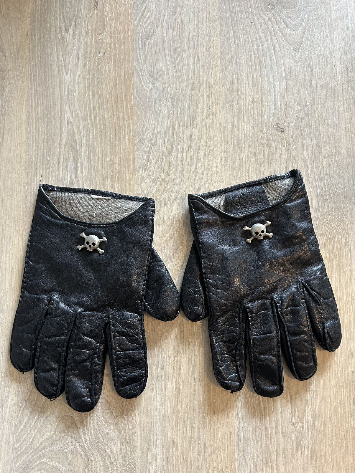 Vivienne Westwood Leather Skull Gloves Grailed