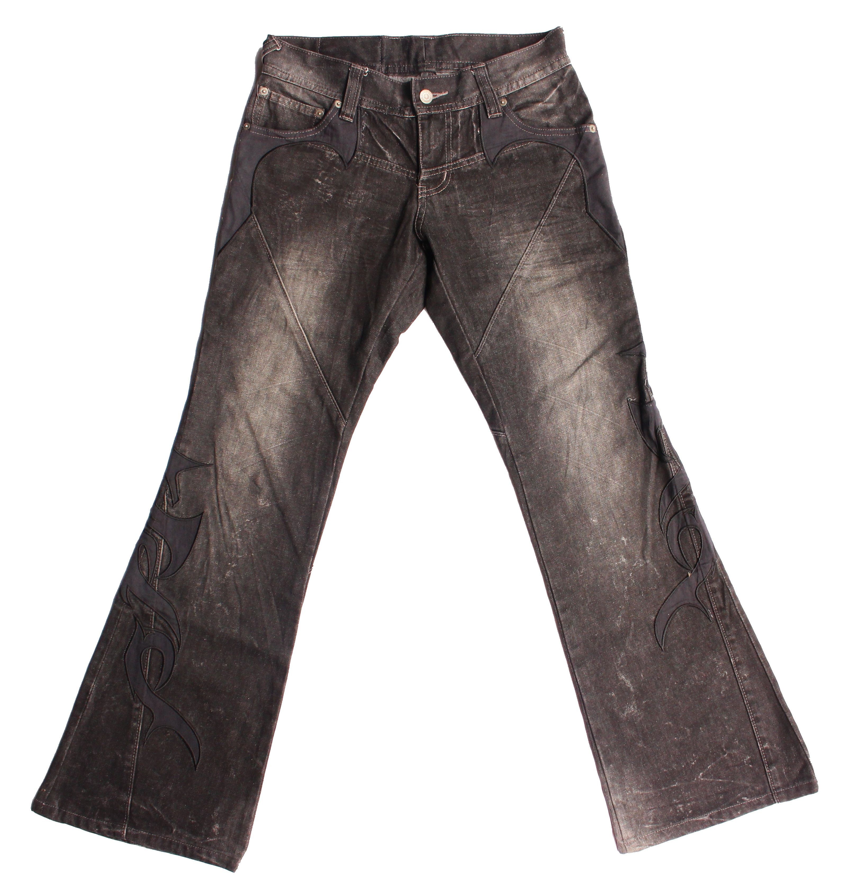 Tornado Mart Flare Gothic Embroidery jeans