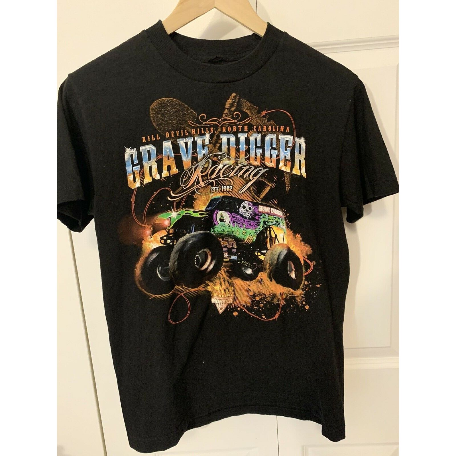 Alstyle GRAVE DIGGER RACING TEAM EST 1982 Black Tshirt Sz S Size US S / EU 44-46 / 1 - 2 Thumbnail