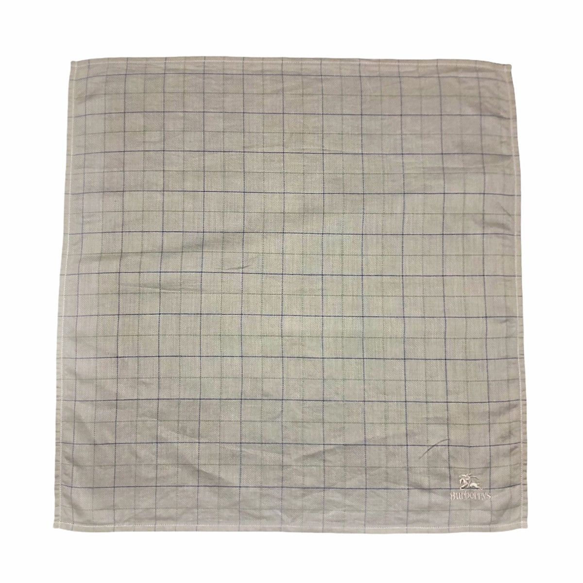 Burberry Burberrys Designer Checkered Handkerchief Pocketsquare Size ONE SIZE - 2 Thumbnail