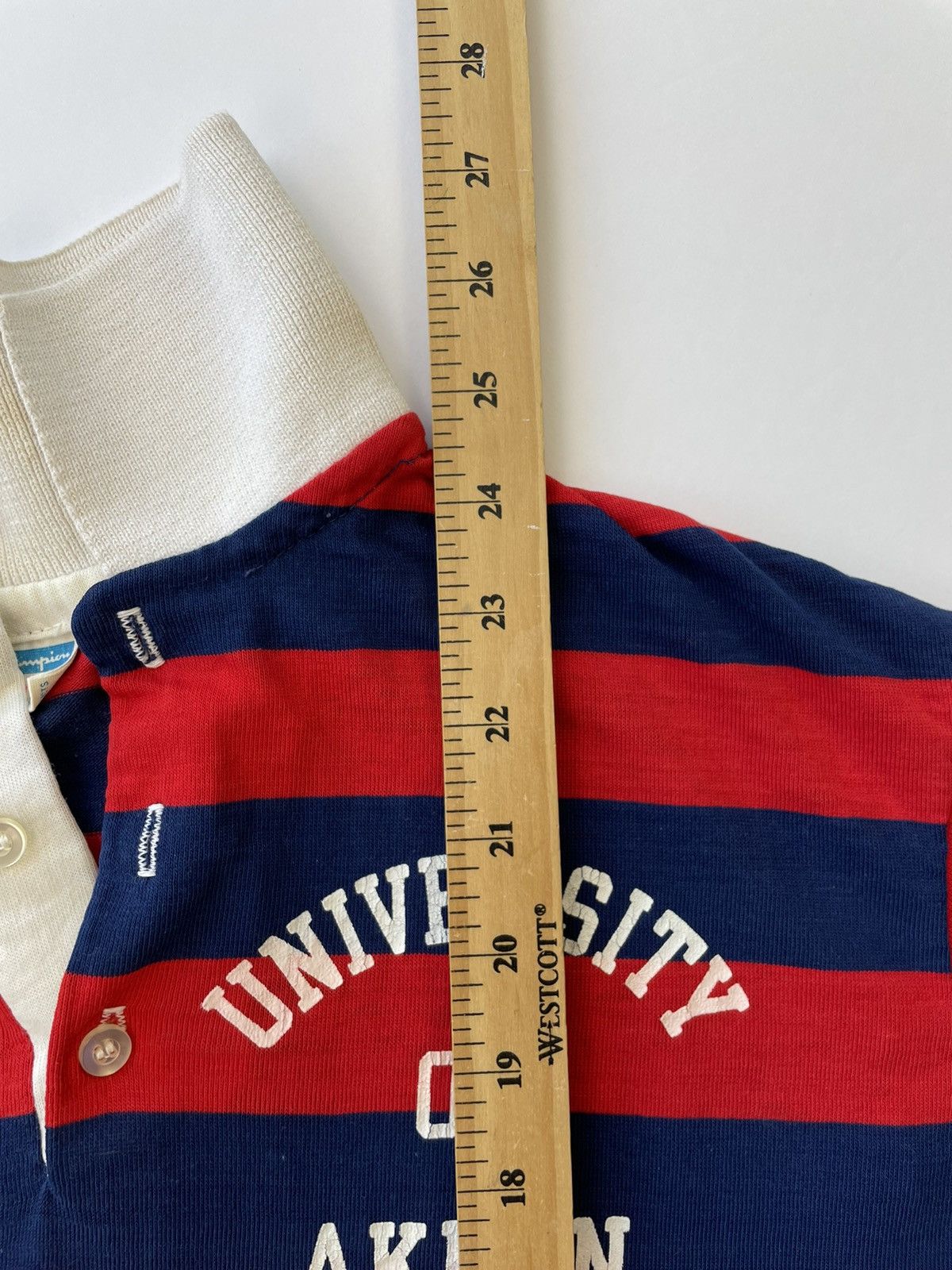 Vintage Vintage 80s Champion University Of Akron Long Sleeve Polo Size US M / EU 48-50 / 2 - 13 Preview