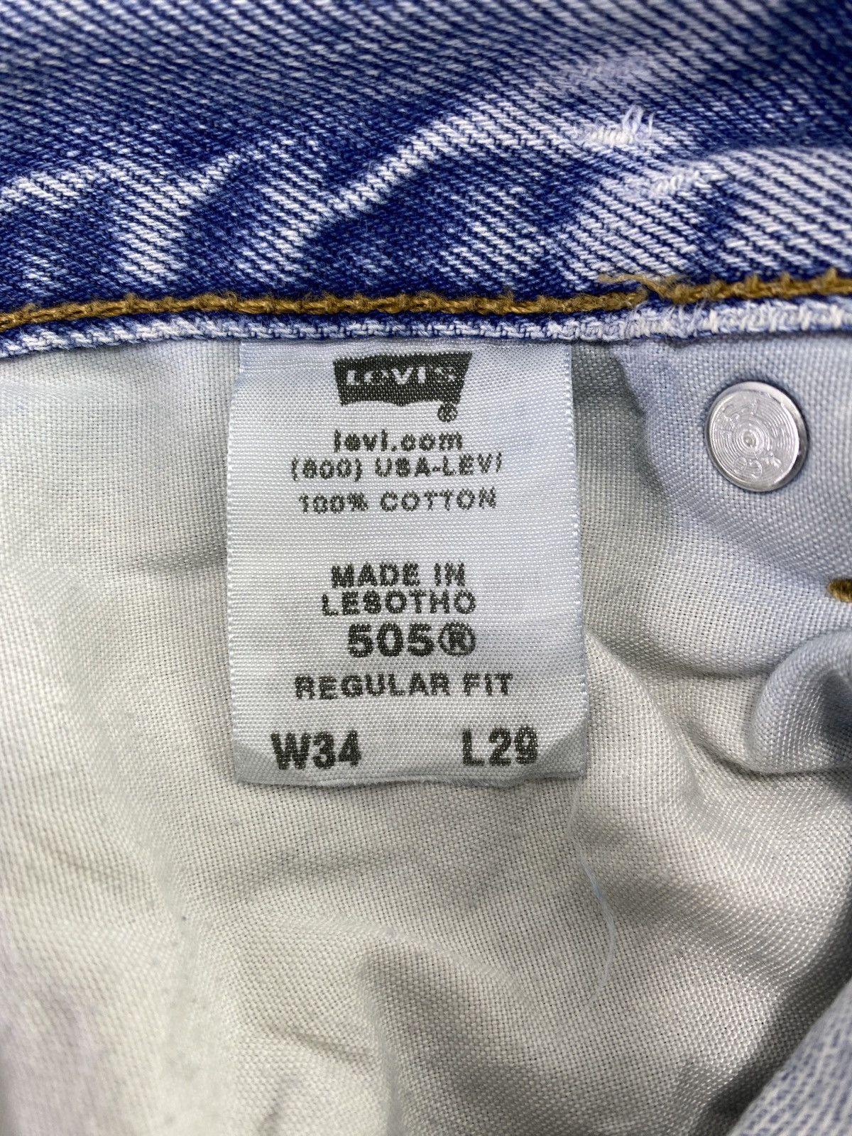 Levi's VINTAGE LEVI'S 505 BLUE WASH JEANS - J687 Size US 34 / EU 50 - 5 Thumbnail