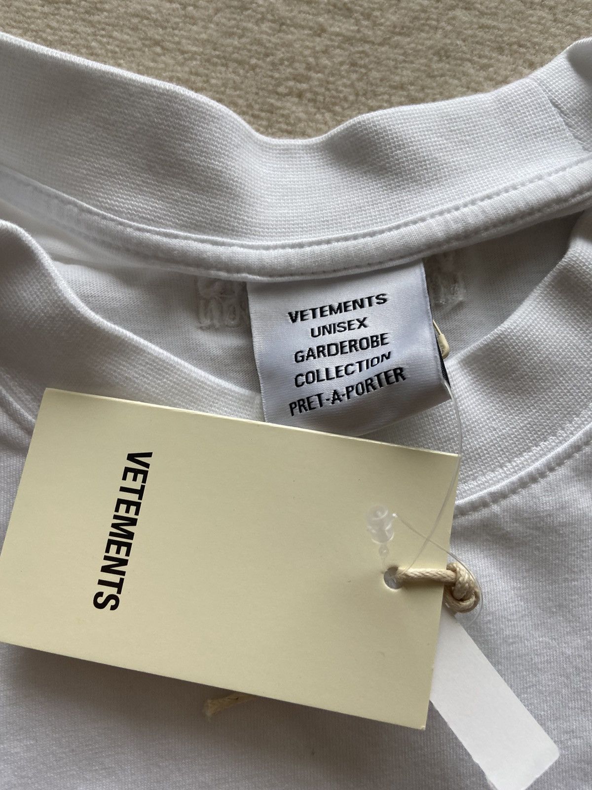 Vetements NEW | VETEMENTS WHITE LOGO „CLICK HERE“ TSHIRT BLUE OVERSIZE Size US XL / EU 56 / 4 - 4 Thumbnail