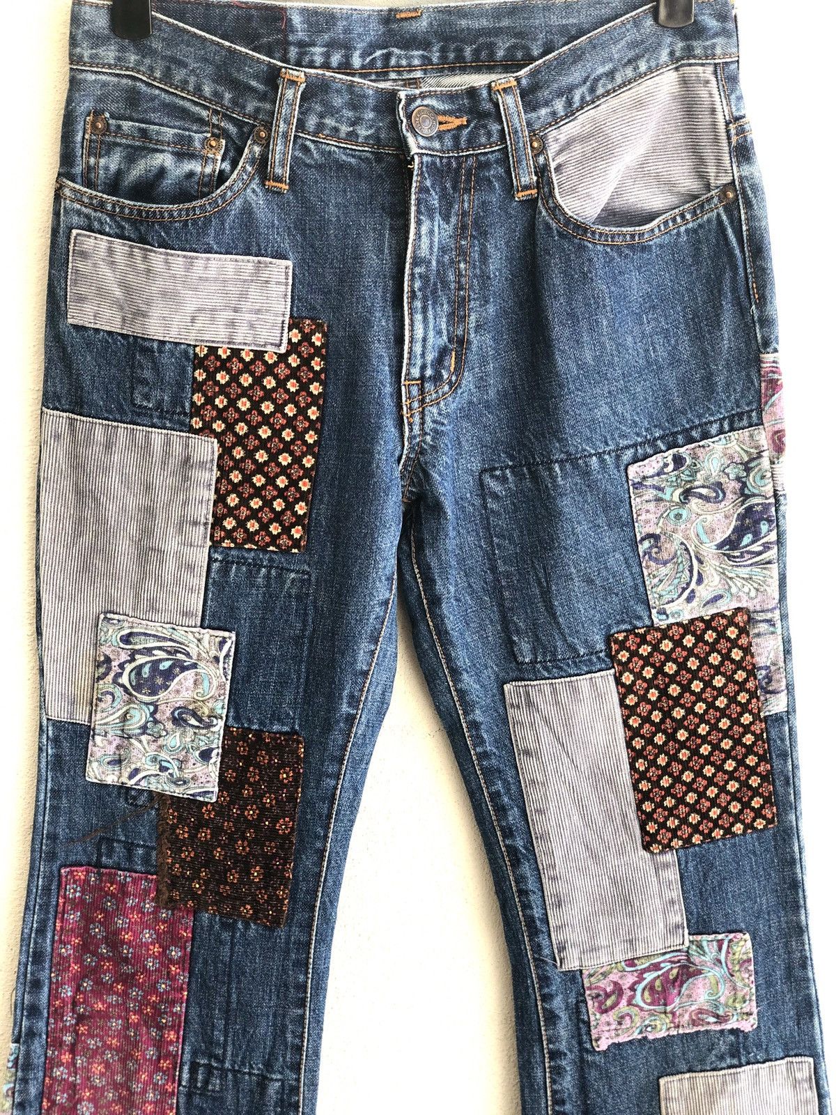 Hysteric Glamour Hysteric Glamour Flared Jeans Patchwork Denim Size US 30 / EU 46 - 8 Thumbnail