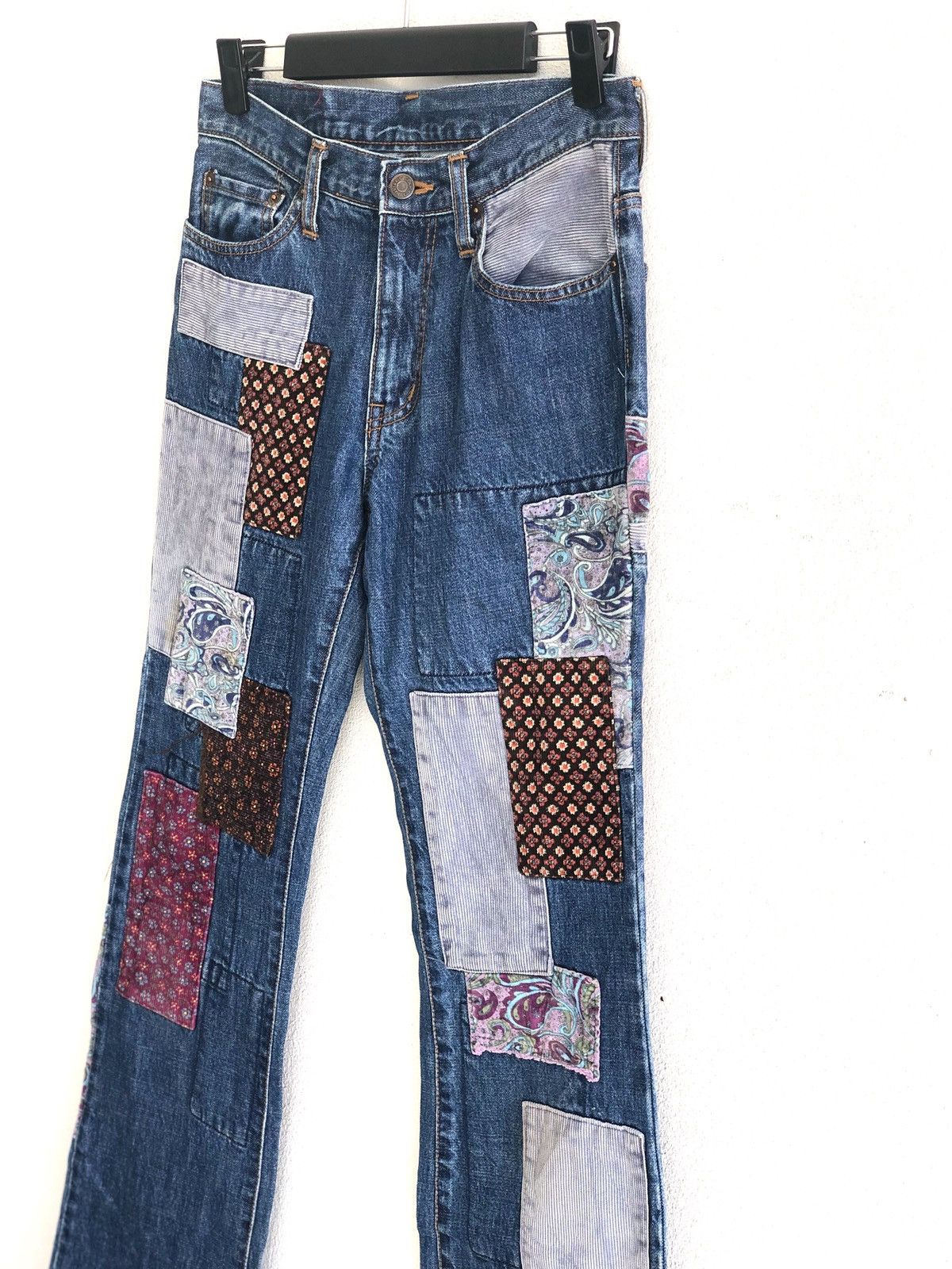 Hysteric Glamour Hysteric Glamour Flared Jeans Patchwork Denim Size US 30 / EU 46 - 3 Thumbnail