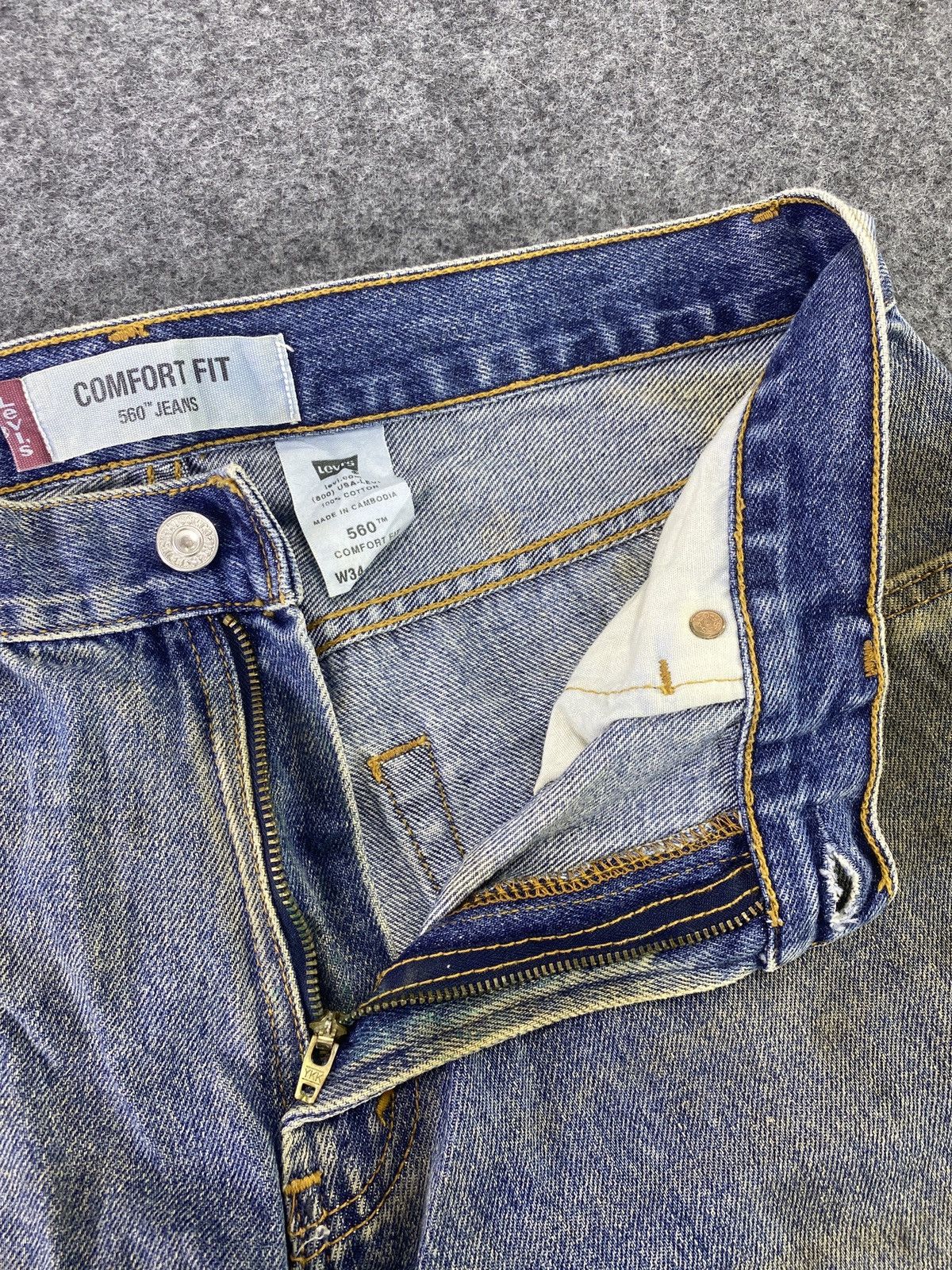 Levi's VINTAGE LEVI'S 560 DIRTY BLUE WASH JEANS - J691 Size US 34 / EU 50 - 3 Thumbnail