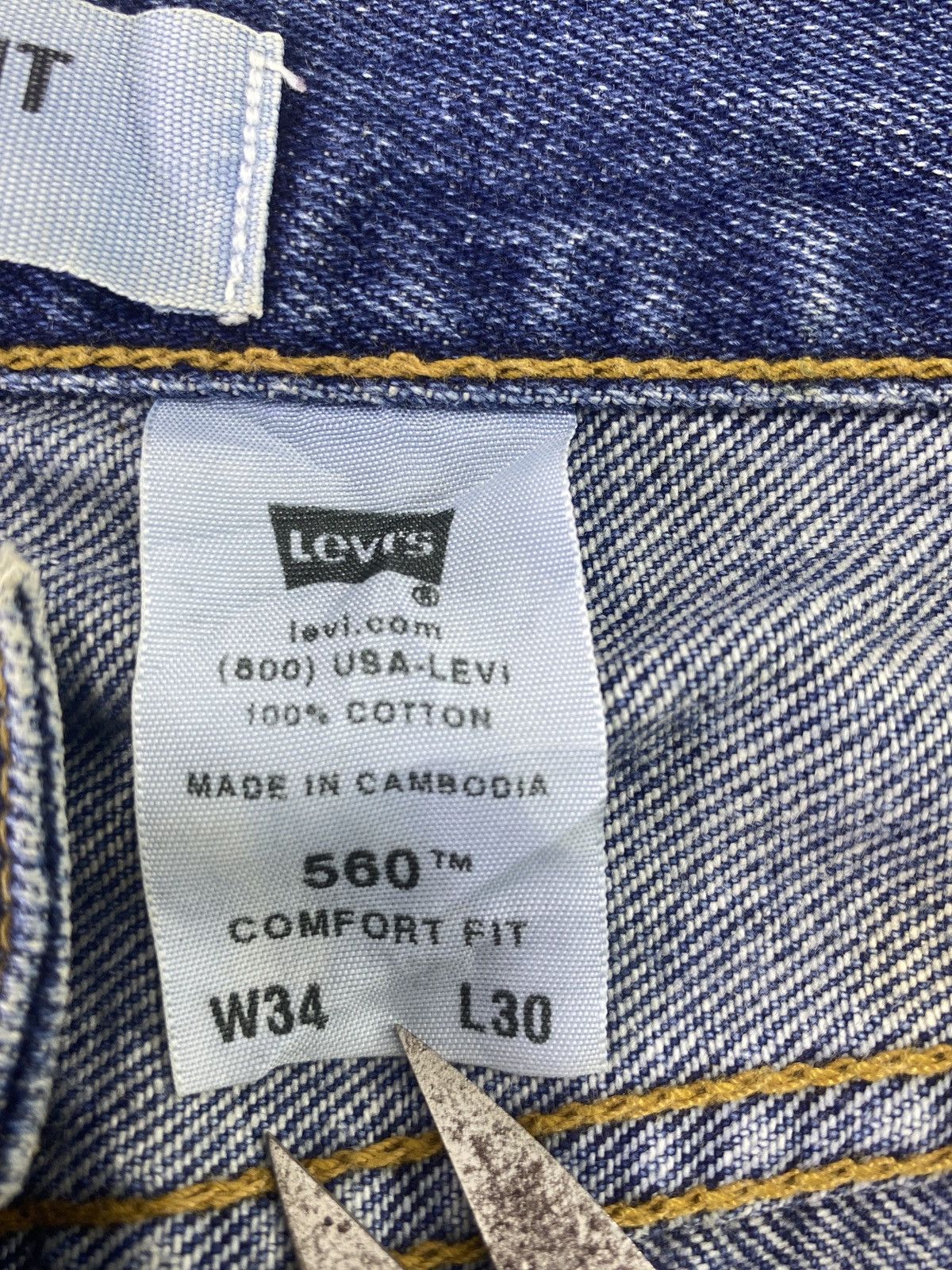 Levi's VINTAGE LEVI'S 560 DIRTY BLUE WASH JEANS - J691 Size US 34 / EU 50 - 4 Thumbnail