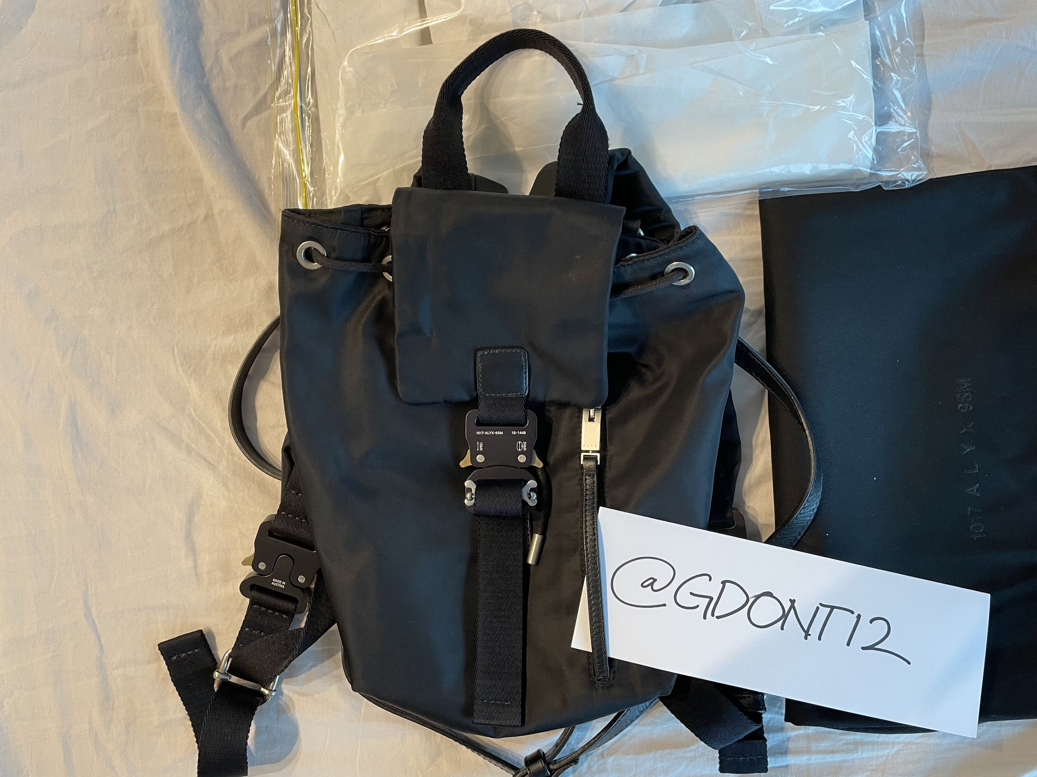 Sac à Dos 1017 Alyx 9SM Tank Noir – Toile Imperméable, Bretelles Matelassées