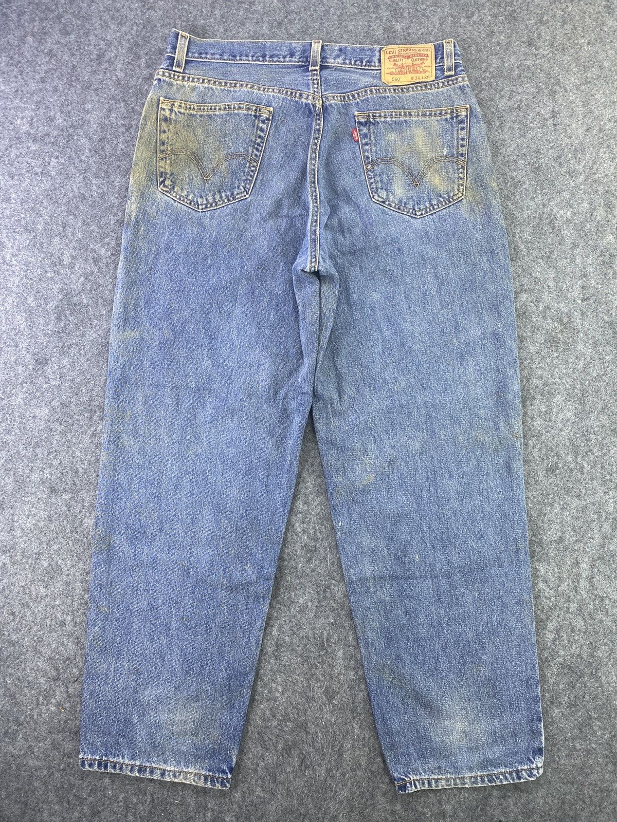 Levi's VINTAGE LEVIS 560 DIRTY BLUE JEANS - J693 Size US 34 / EU 50 - 2 Thumbnail