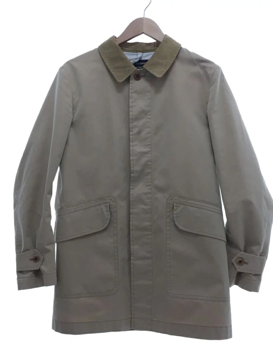Coat Gray Cotton Plain Coverall