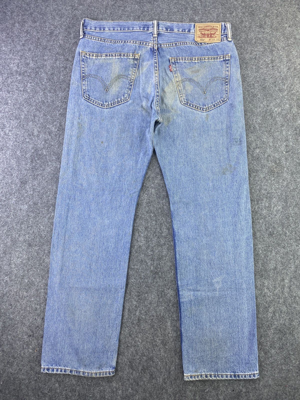 Levi's VINTAGE LEVI'S 505 BLUE WASH JEANS - J694 Size US 36 / EU 52 - 2 Thumbnail