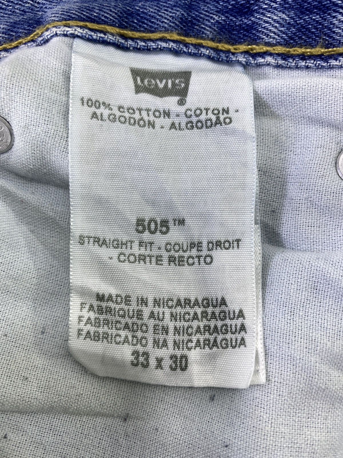 Levi's VINTAGE LEVI'S 505 BLUE WASH JEANS - J694 Size US 36 / EU 52 - 5 Thumbnail