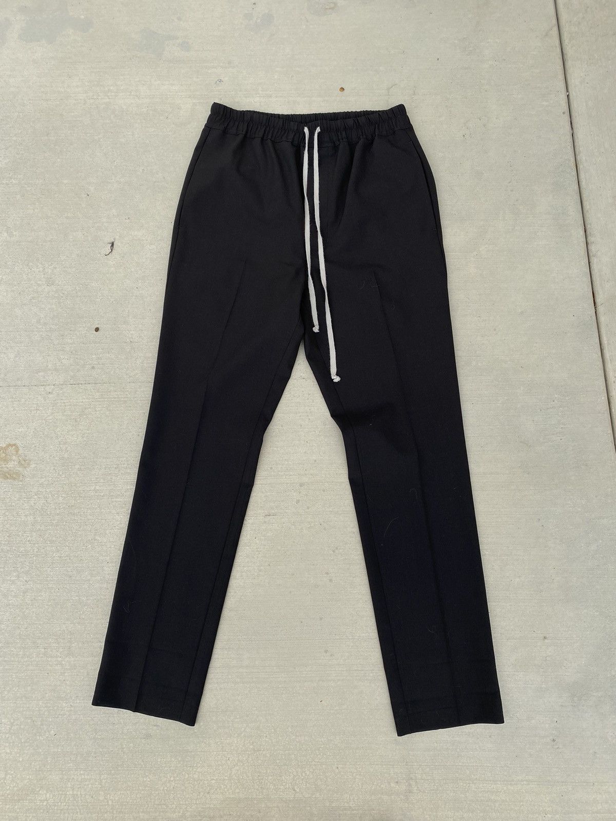 Rick Owens RICK OWENS MAINLINE ASTAIRE WOOL DRAWSTRING TROUSER | Grailed