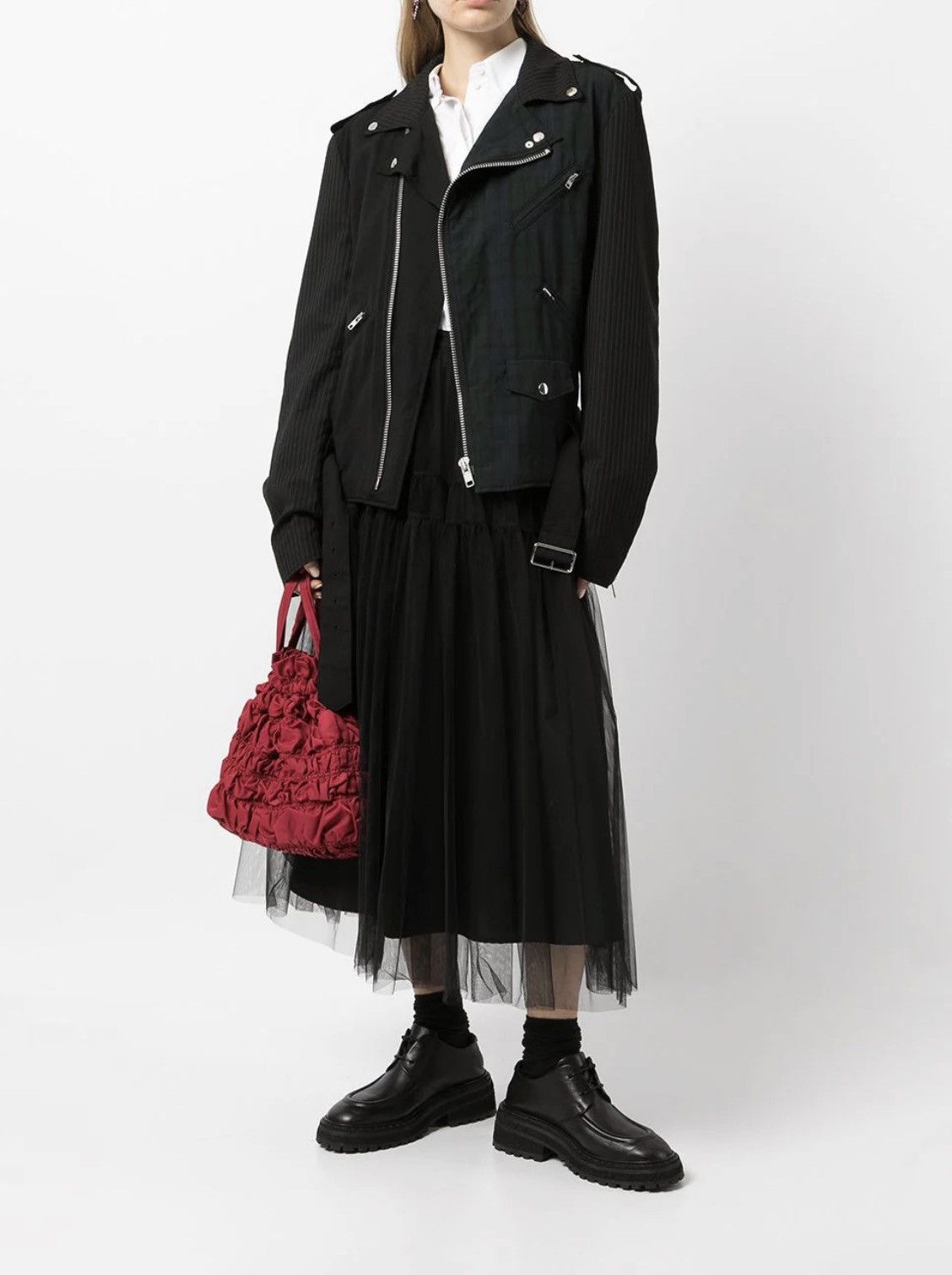 Comme des Garcons Black × Japanese Brand COMME DES GARCONS BLACK Biker jacket Size S / US 4 / IT 40 - 1 Thumbnail