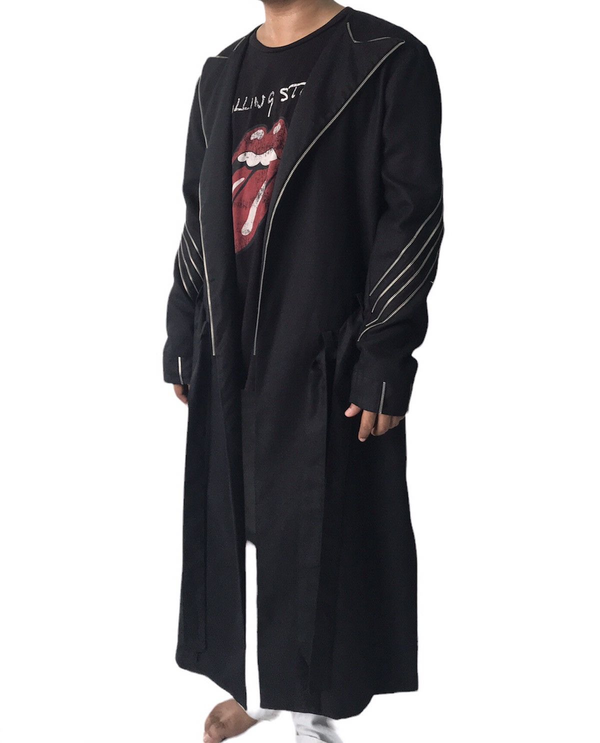 Other 💥Rare Goth Punk Bondage Belt Long Coat Jacket Zip Railing Size US L / EU 52-54 / 3 - 6 Thumbnail