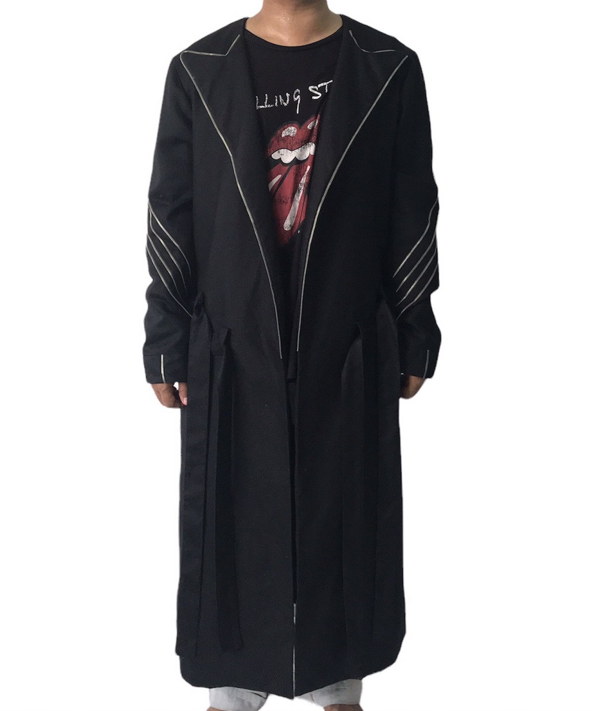 Other 💥Rare Goth Punk Bondage Belt Long Coat Jacket Zip Railing Size US L / EU 52-54 / 3 - 5 Thumbnail