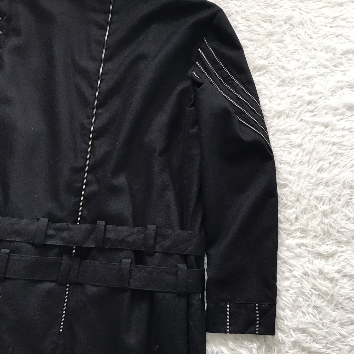 Other 💥Rare Goth Punk Bondage Belt Long Coat Jacket Zip Railing Size US L / EU 52-54 / 3 - 16 Thumbnail