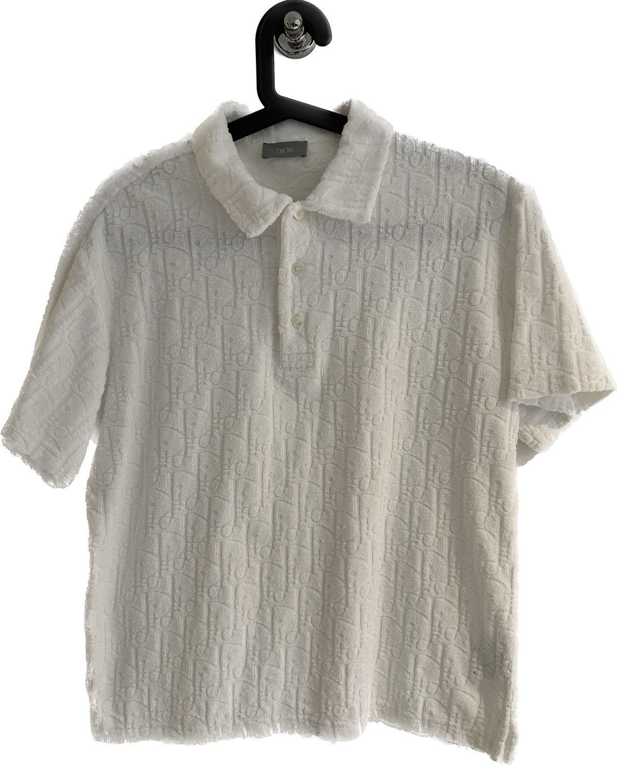 Christian Dior Monsieur × Dior Dior Oblique Towel Polo White