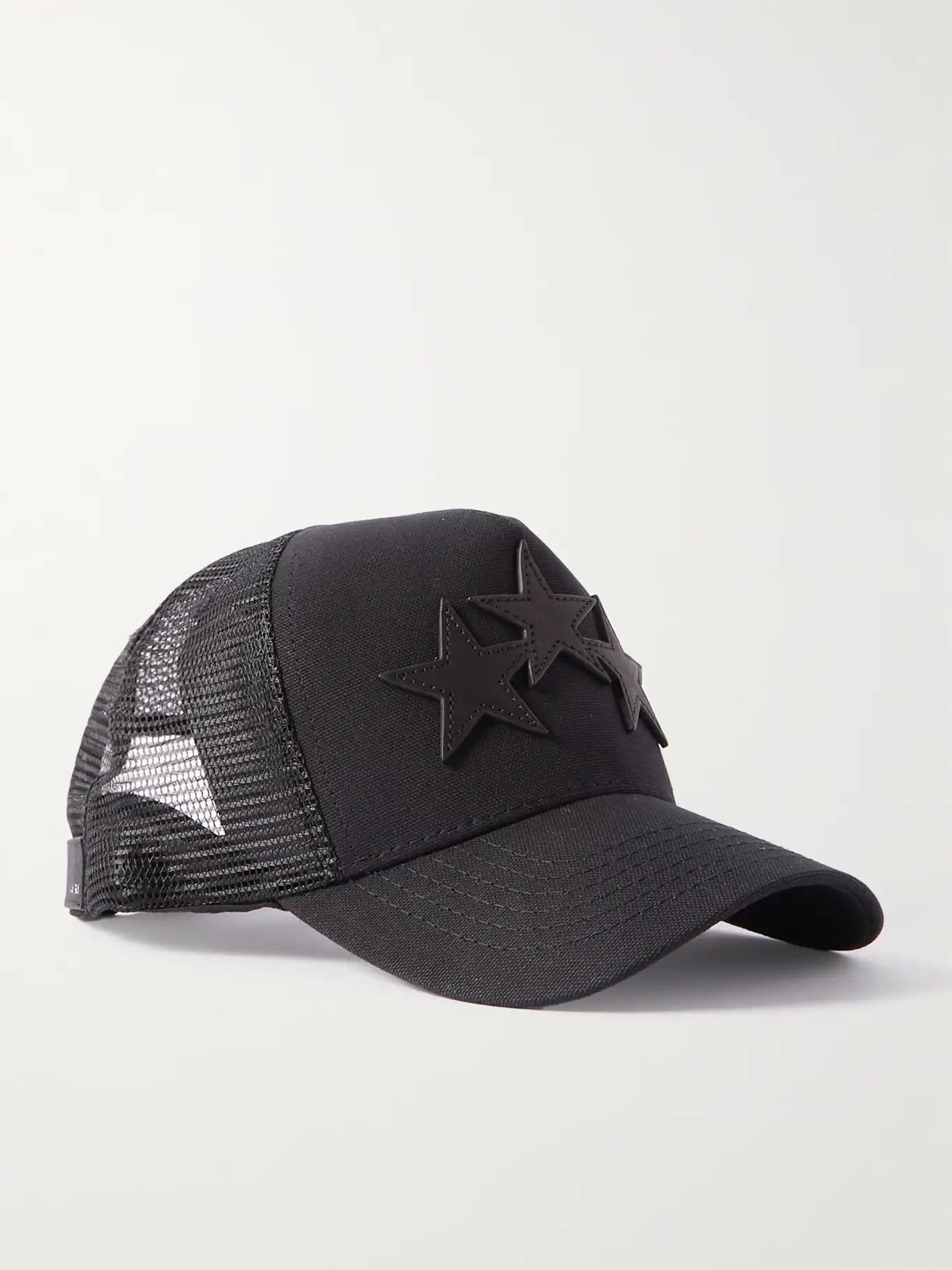 image of Amiri Star Trucker Hat in Black, Men's