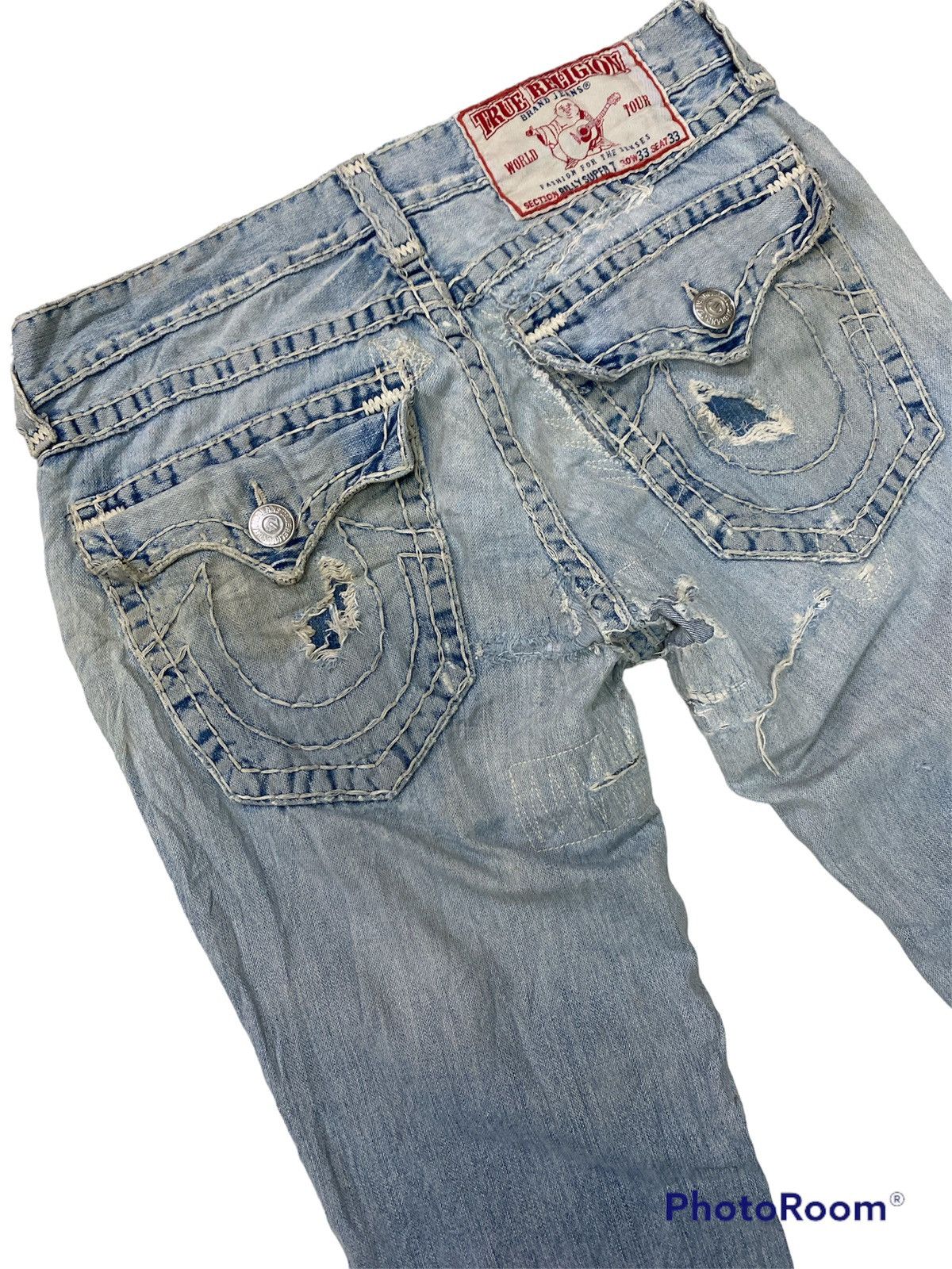 True Religion × Vintage Vintage True Religion Reworked Distressed Denim Size US 36 / EU 52 - 12 Thumbnail